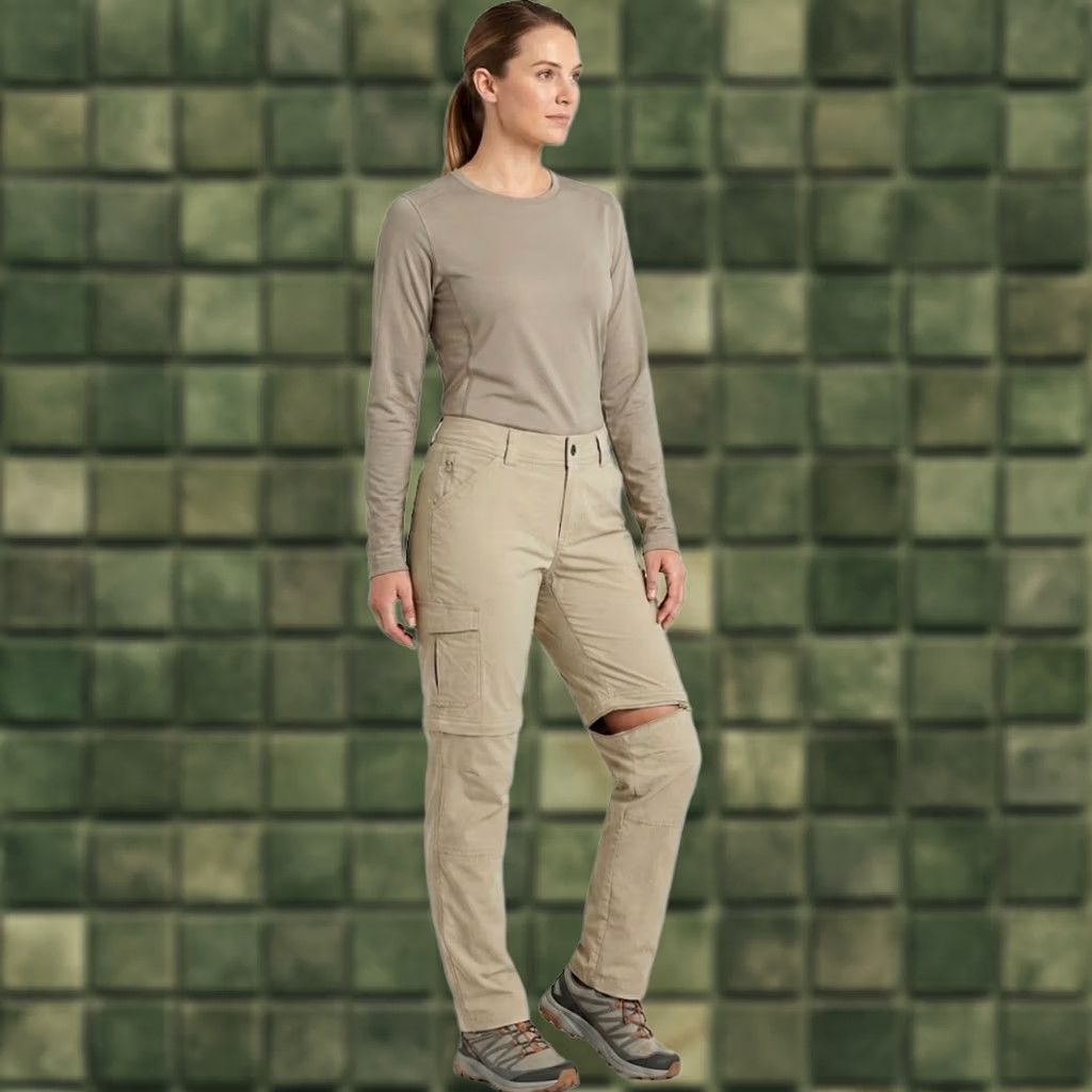 Vintage Duluth Trading Flexpedition Convertible Pants Womens 8x29 Cargo Beige Nylon Spandex Straight Leg Outdoor Travel Workwear Mens? Size 30" / US 8 / IT 44 - 1 Thumbnail