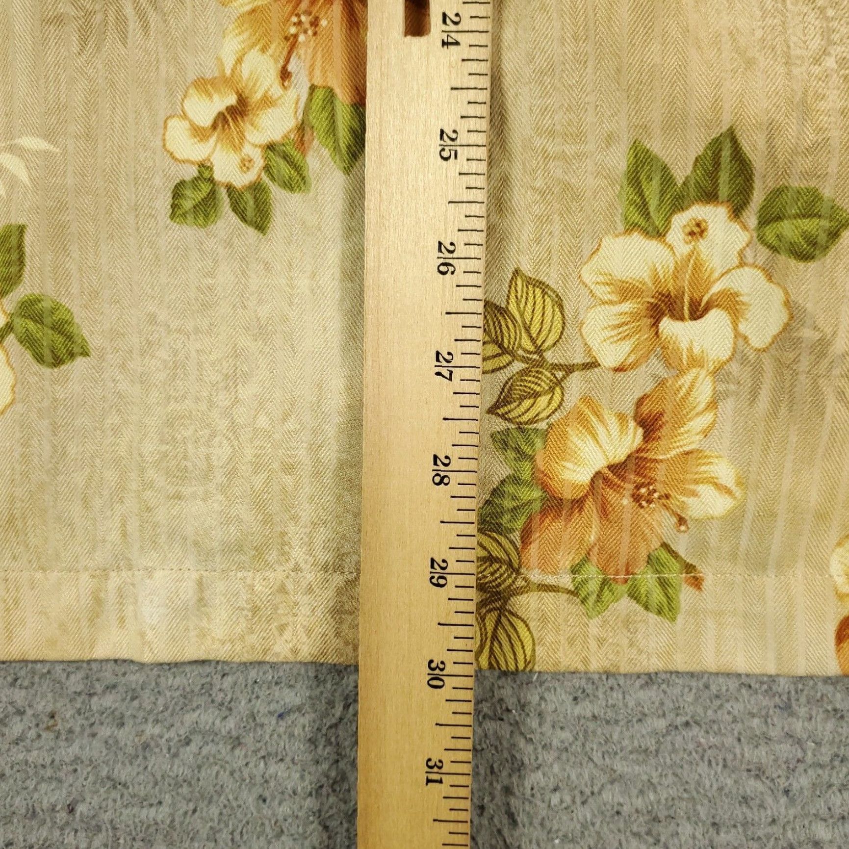 Tommy Bahama Tommy Bahama Mens Large Beige Silk Hawaiian Floral Button-Up Short Sleeve Shirt Size US L / EU 52-54 / 3 - 4 Thumbnail