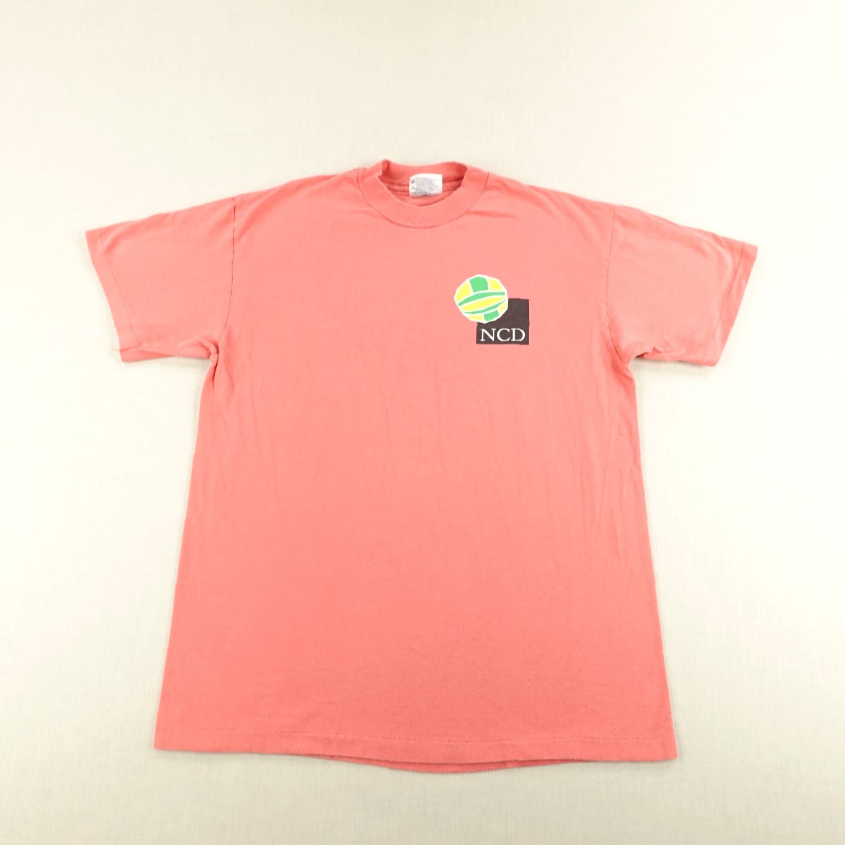 Hanes VINTAGE Hanes Men's T-Shirt Medium Pink 90s Technology Graphic Print Crew Neck Cotton Outdoor Size US M / EU 48-50 / 2 - 2 Thumbnail