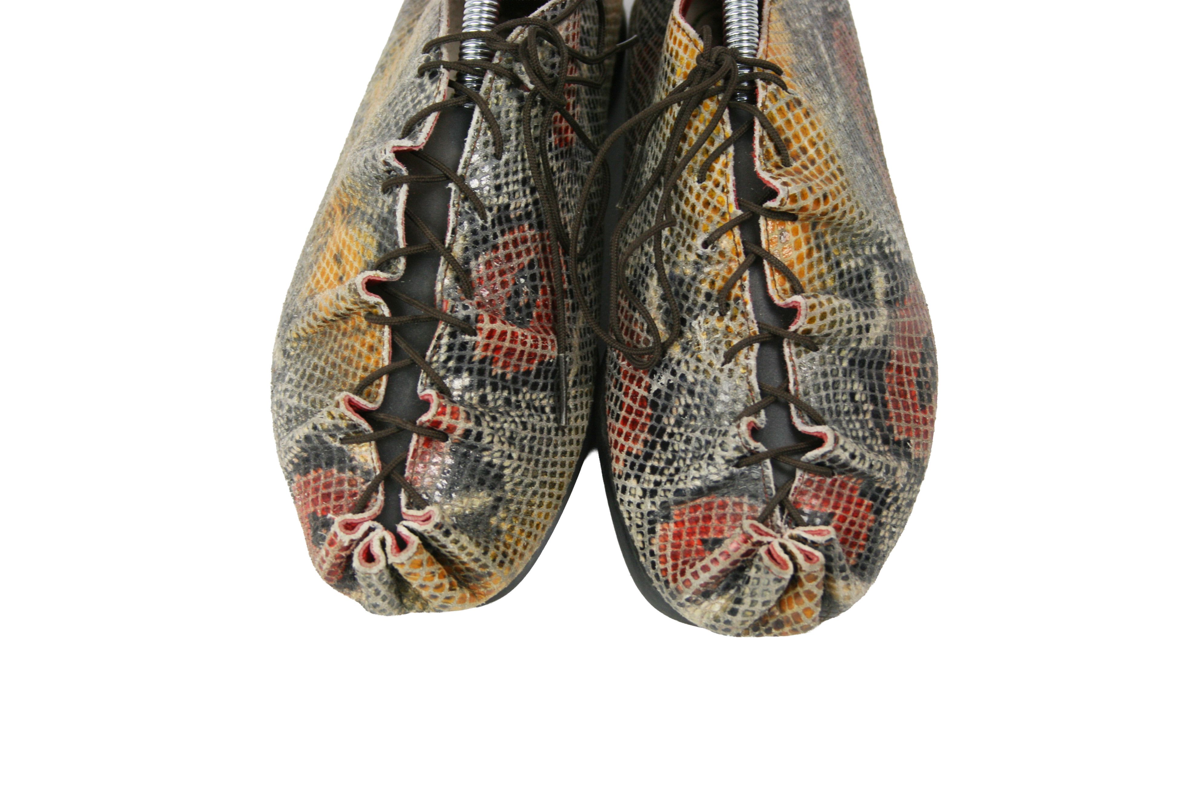 Japanese Brand Jan Jansen Y2K Snake Print Leather Ballet Flats Vintage Size US 10 / IT 40 - 6 Thumbnail
