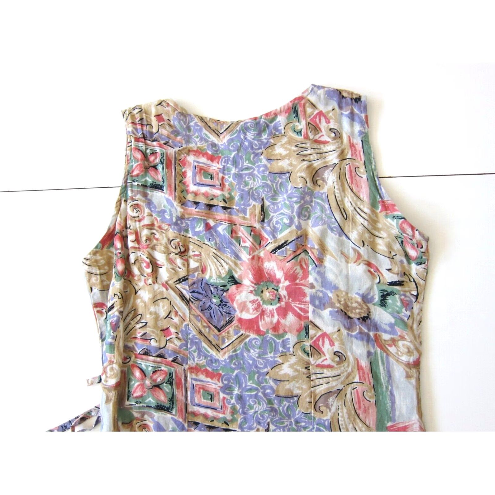 Pinko VINTAGE Zachi Dress Pink Purple Floral Wrap Long Maxi Tank Sun Dress S Size S / US 4 / IT 40 - 5 Thumbnail