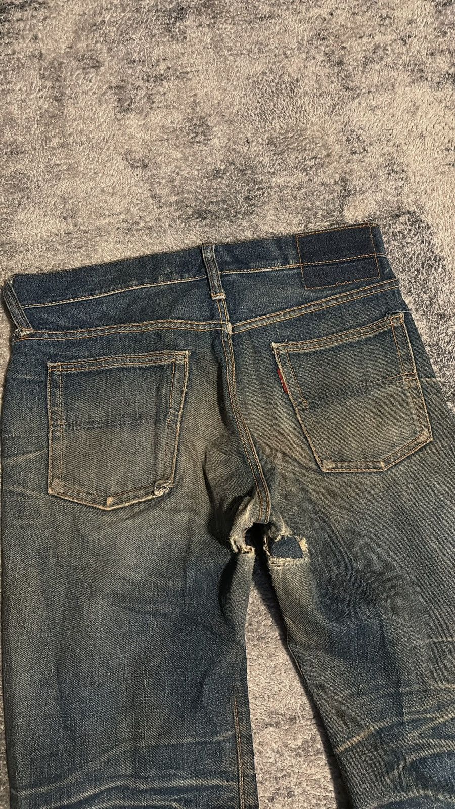 Vintage vintage 1970s big stone bootcut flare denim Size US 30 / EU 46 - 8 Thumbnail