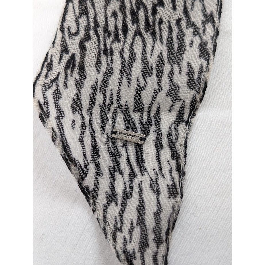 Saint Laurent Paris o1rshd1 Size: OS / Lavalliere Animalier Lana Scarf Off White Size ONE SIZE - 8 Thumbnail