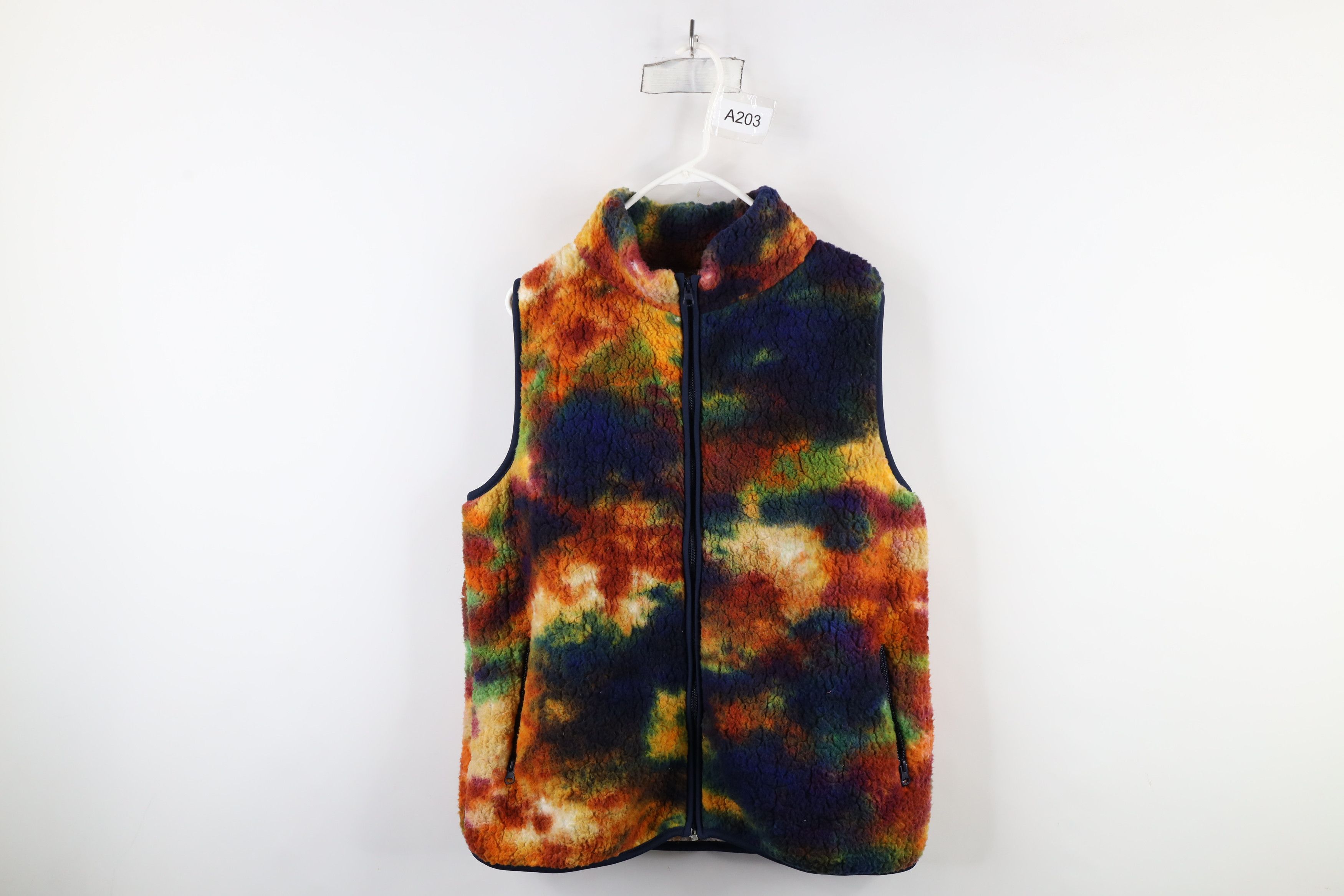 Vintage Streetwear Pile Fleece Rainbow Space Fleece Vest Jacket Size L / US 10 / IT 46 - 1 Thumbnail