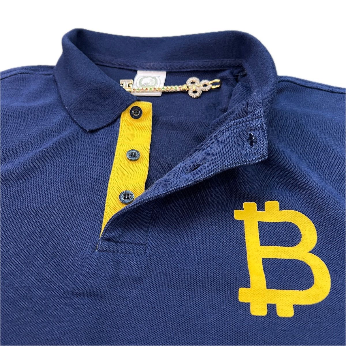Other Double Sided BITCOIN Polo Tee Shirt Size US M / EU 48-50 / 2 - 6 Thumbnail
