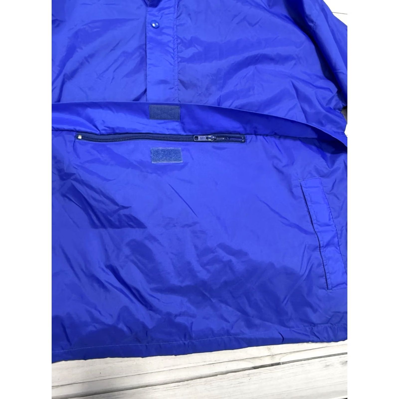 J.Crew J. Crew Oarsman Jacket Mens XL Blue Pullover Windbreaker Hooded Zip Pocket All Seasons Softshell Size US XL / EU 56 / 4 - 4 Thumbnail