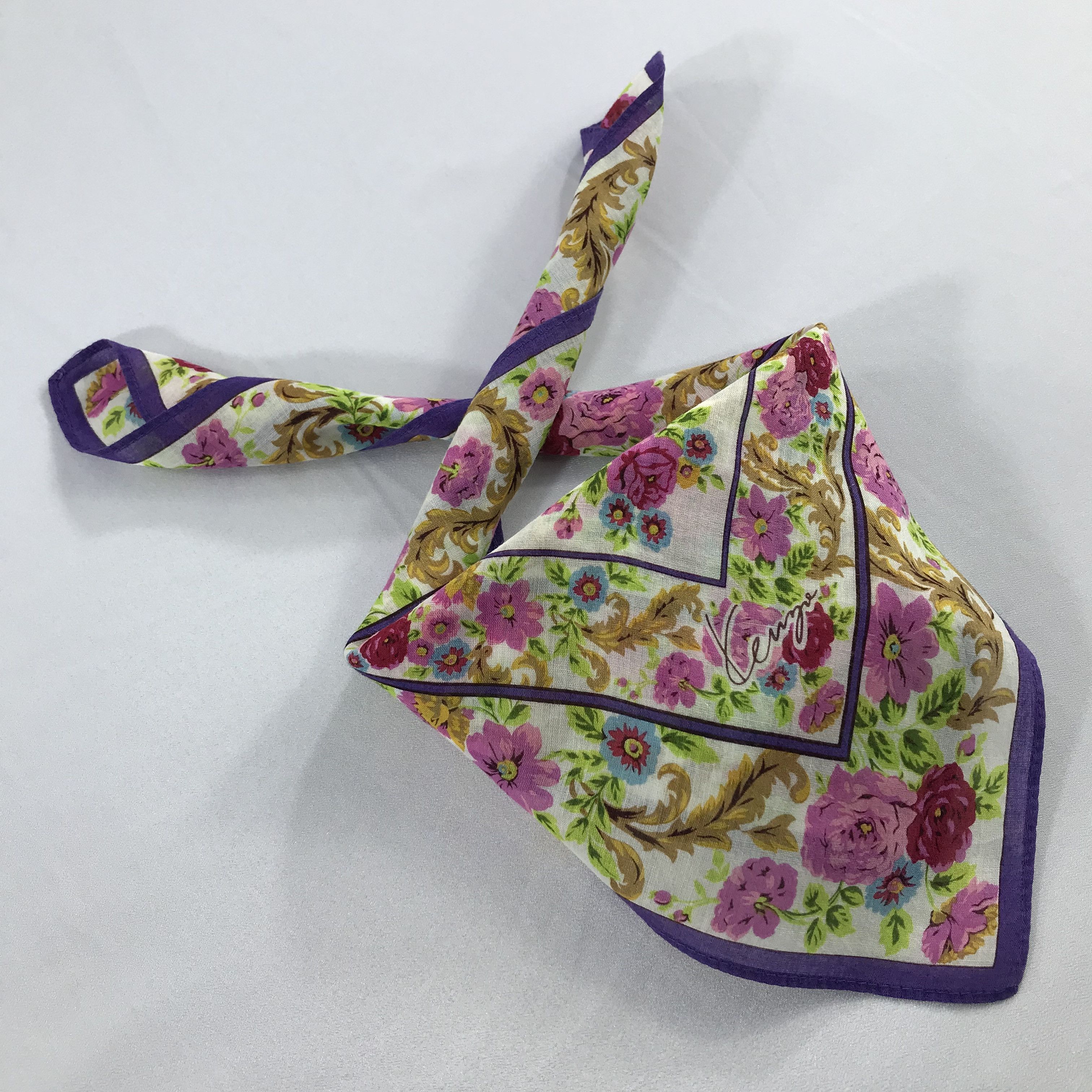 Kenzo × Vintage Kenzo Bandana / Handkerchief / Neckerchief - S2163 Size ONE SIZE - 5 Thumbnail