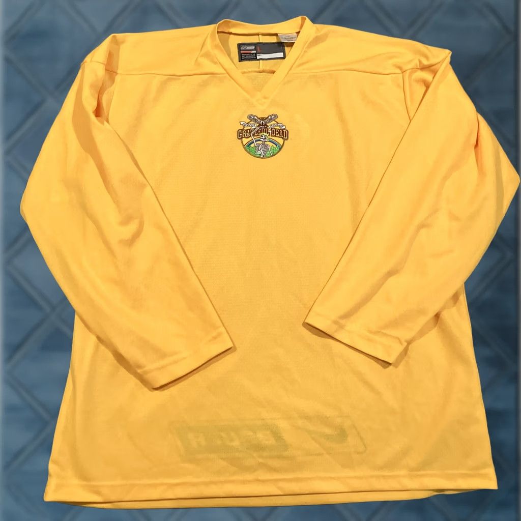Nike VINTAGE? Nike Bauer Grateful Dead Yellow Hockey Jersey Mens Large Size US L / EU 52-54 / 3 - 1 Thumbnail