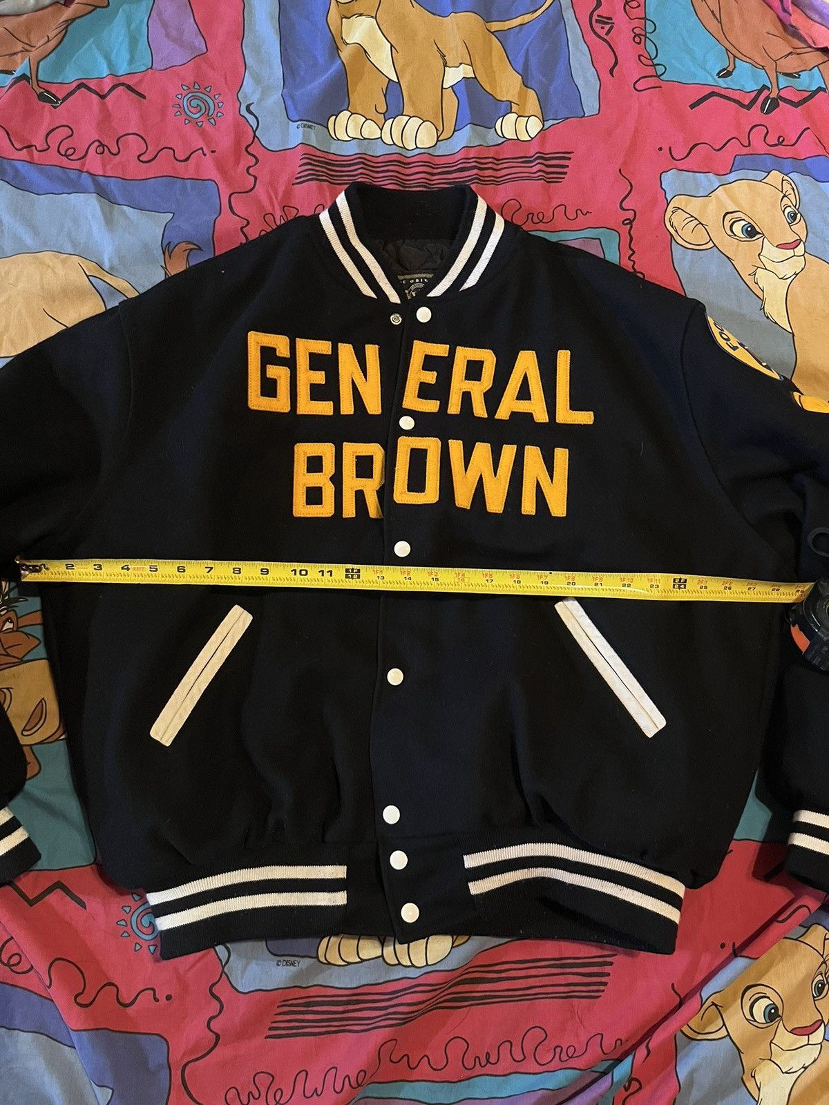Holloway General Brown New York Men’s Wool Varsity Jacket Size US XXL / EU 58 / 5 - 6 Thumbnail
