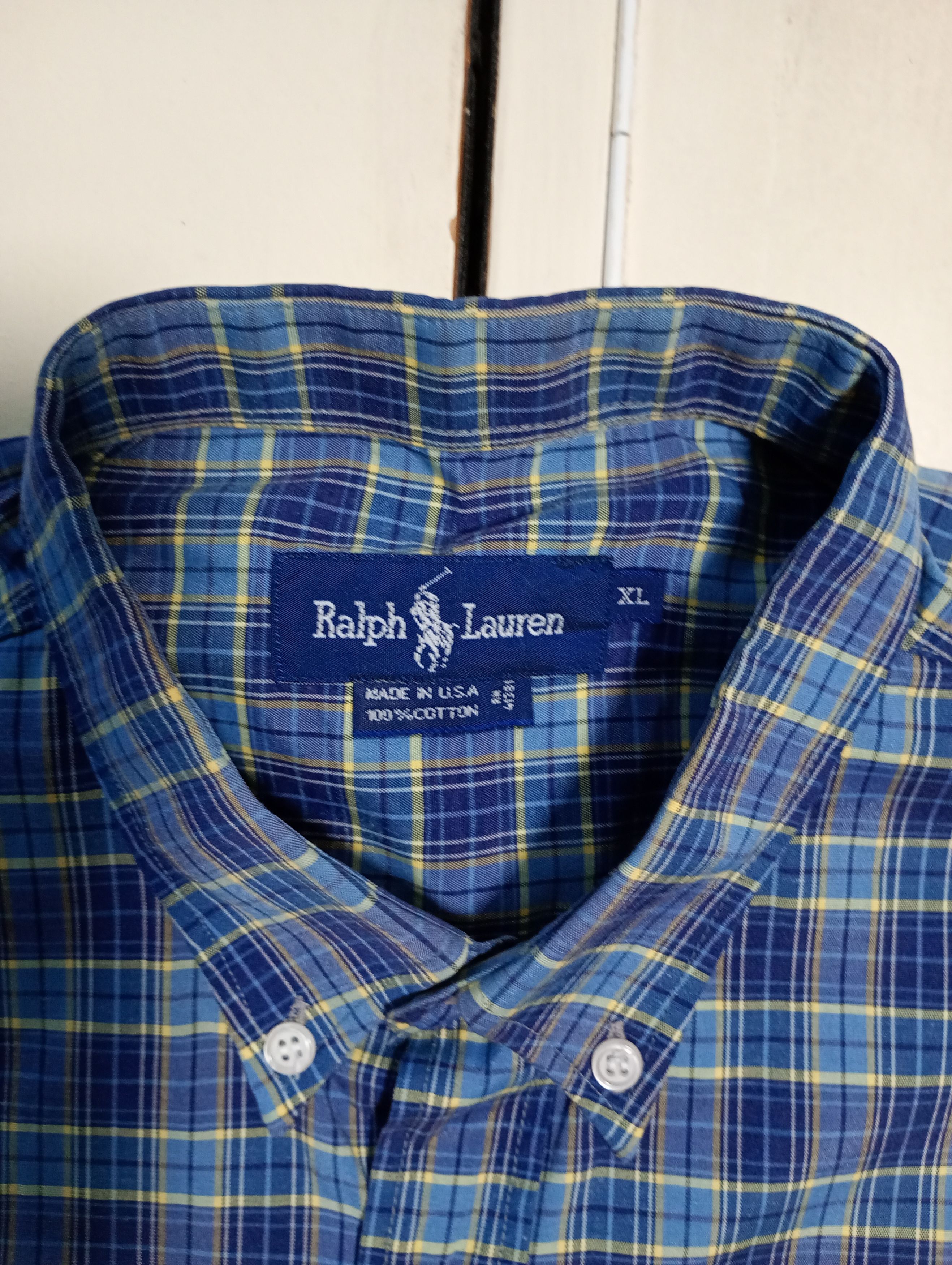 Ralph Lauren Ralph Lauren Checkered Shirt Vintage Made in USA Size US XL / EU 56 / 4 - 10 Thumbnail