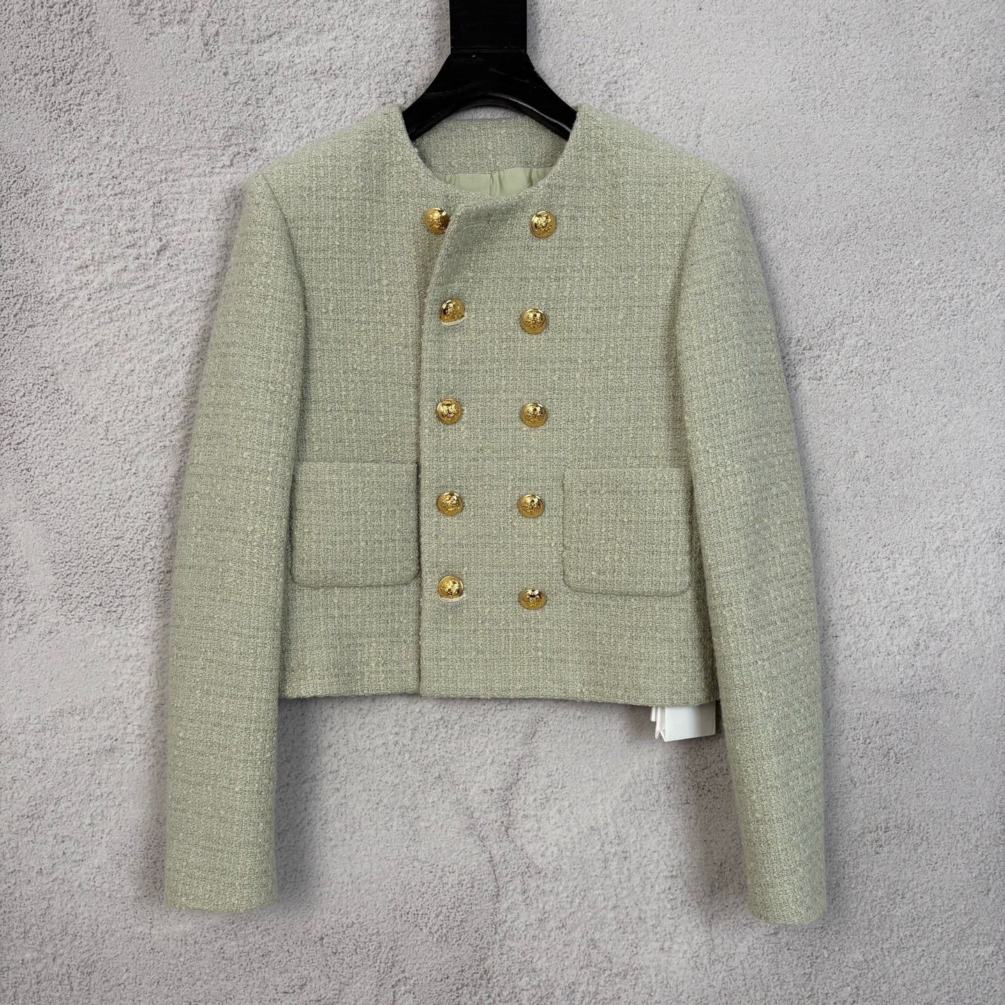 Celine Celine Aqua Green Tweed Jacket Size S / US 4 / IT 40 - 1 Thumbnail