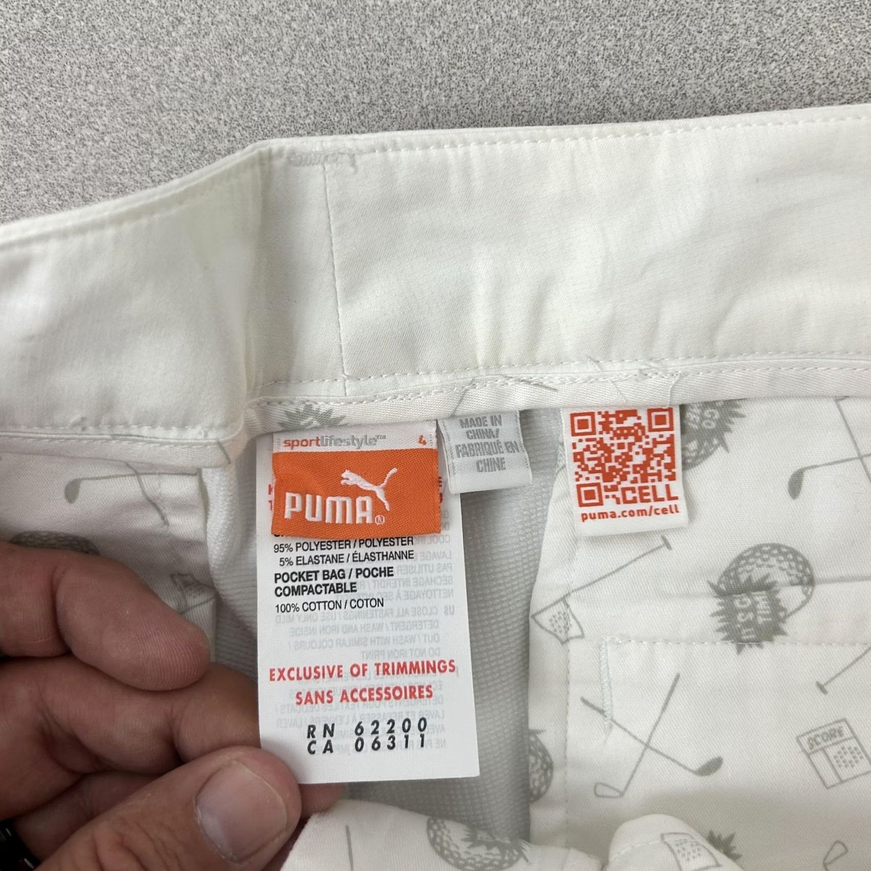 Puma Puma Pants Womens Medium White Golf Capri Cropped Stretch Pockets Summer Size 24" / US 00 / IT 34 - 4 Thumbnail