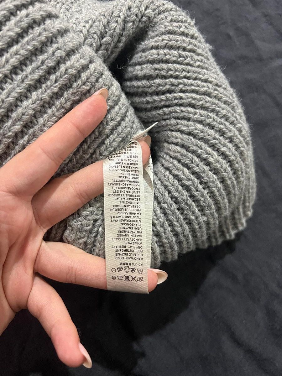 Acne Studios grey face is ribbed beanie Size ONE SIZE - 3 Thumbnail