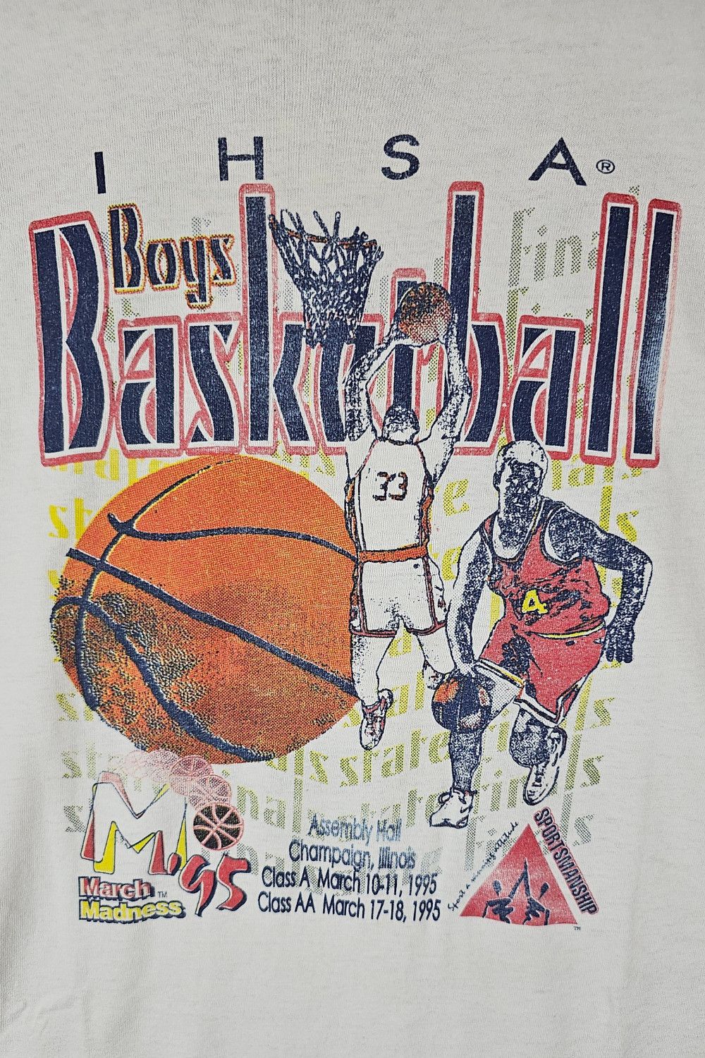 Fruit Of The Loom 1995 IHSA “March Madness” State Finals Tee - XXL Size US XXL / EU 58 / 5 - 6 Thumbnail