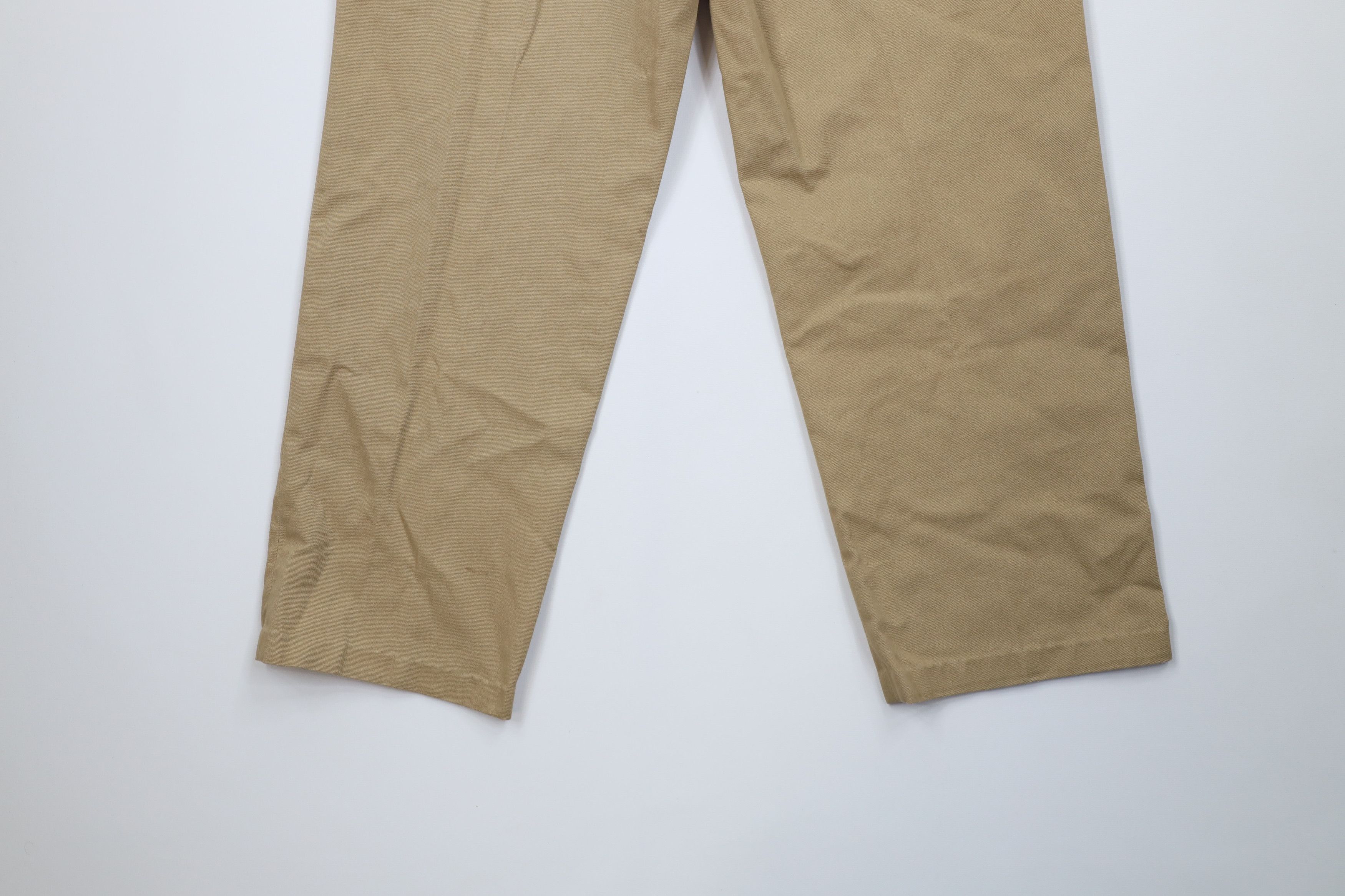Vintage Vintage 70s Streetwear Bootcut Pleated Chino Pants Khaki USA Size US 32 / EU 48 - 12 Thumbnail