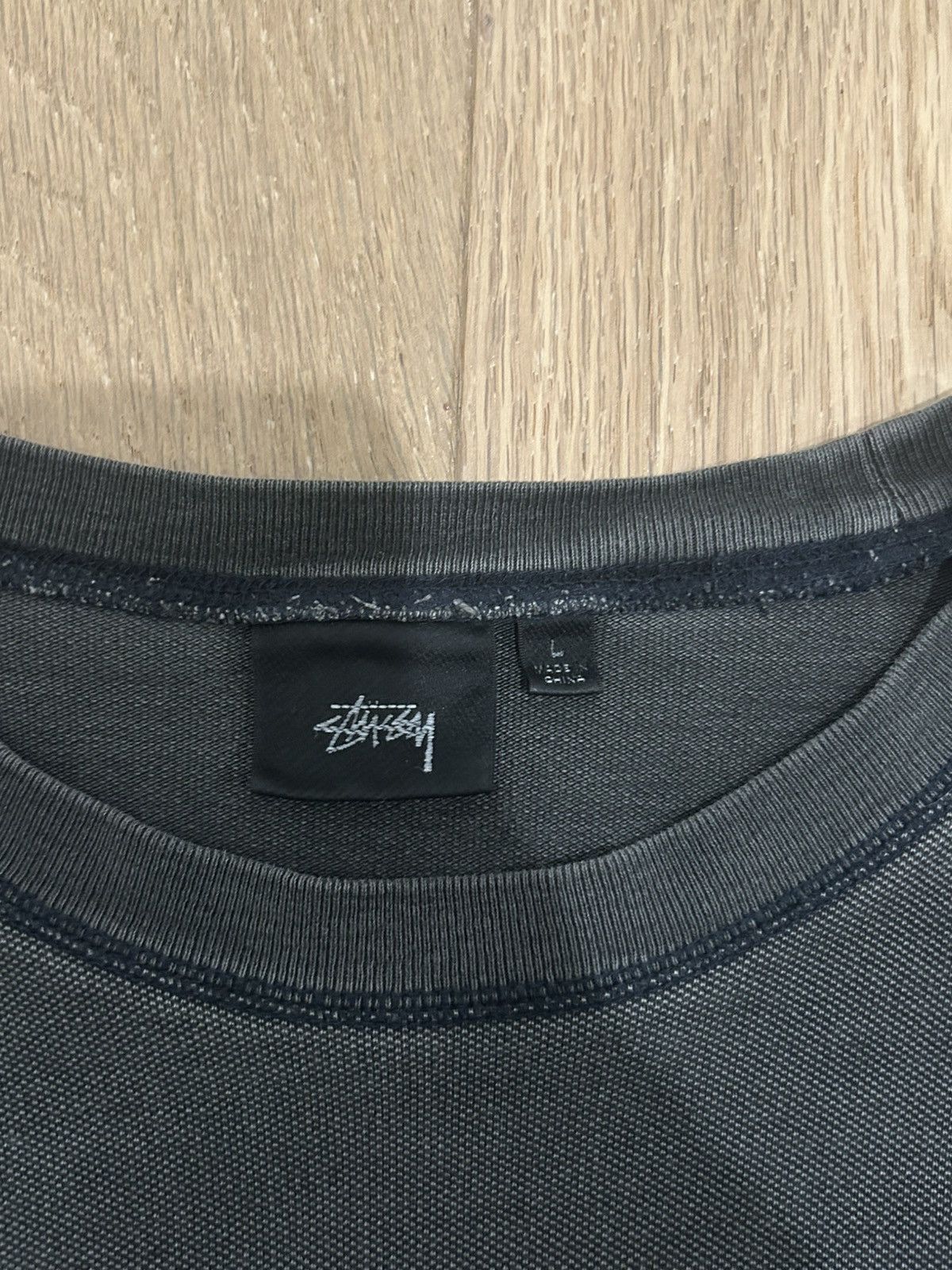 Stussy Stussy Cotton Football Pigment Dyed Crew Washed Black Size US L / EU 52-54 / 3 - 2 Thumbnail