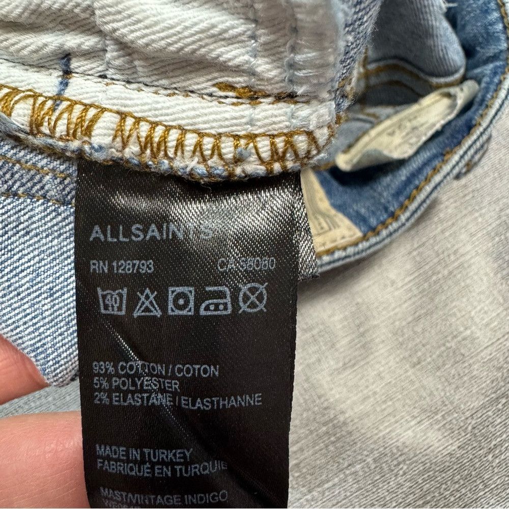 Allsaints AllSaints Mast Low Rise Skinny Distressed Jeans Size 24 Size 24" / US 00 / IT 34 - 8 Thumbnail