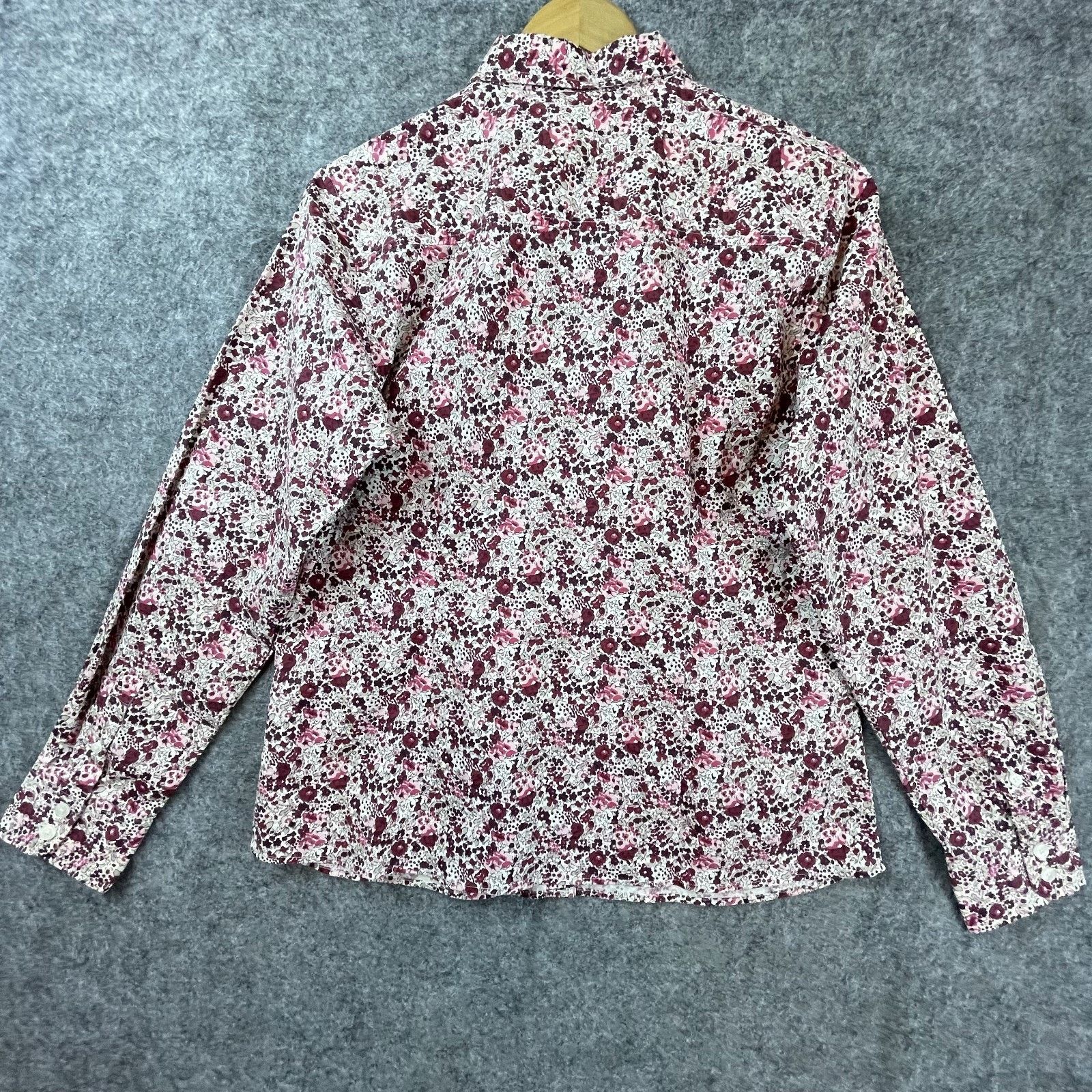 L.L. Bean L.L.Bean Shirt Womens Medium Pink Busy Flower Pattern Size M / US 6-8 / IT 42-44 - 2 Thumbnail