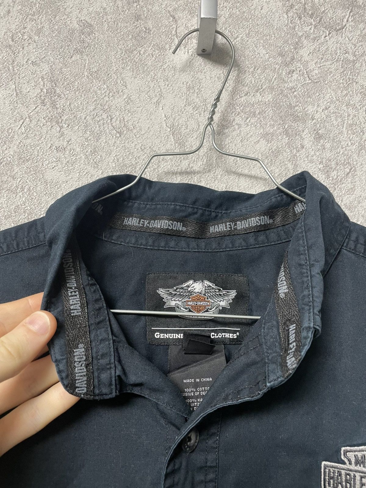 Harley Davidson Vintage Harley Davidson Black Long Sleeve Shirt Button Ups Size US M / EU 48-50 / 2 - 9 Thumbnail