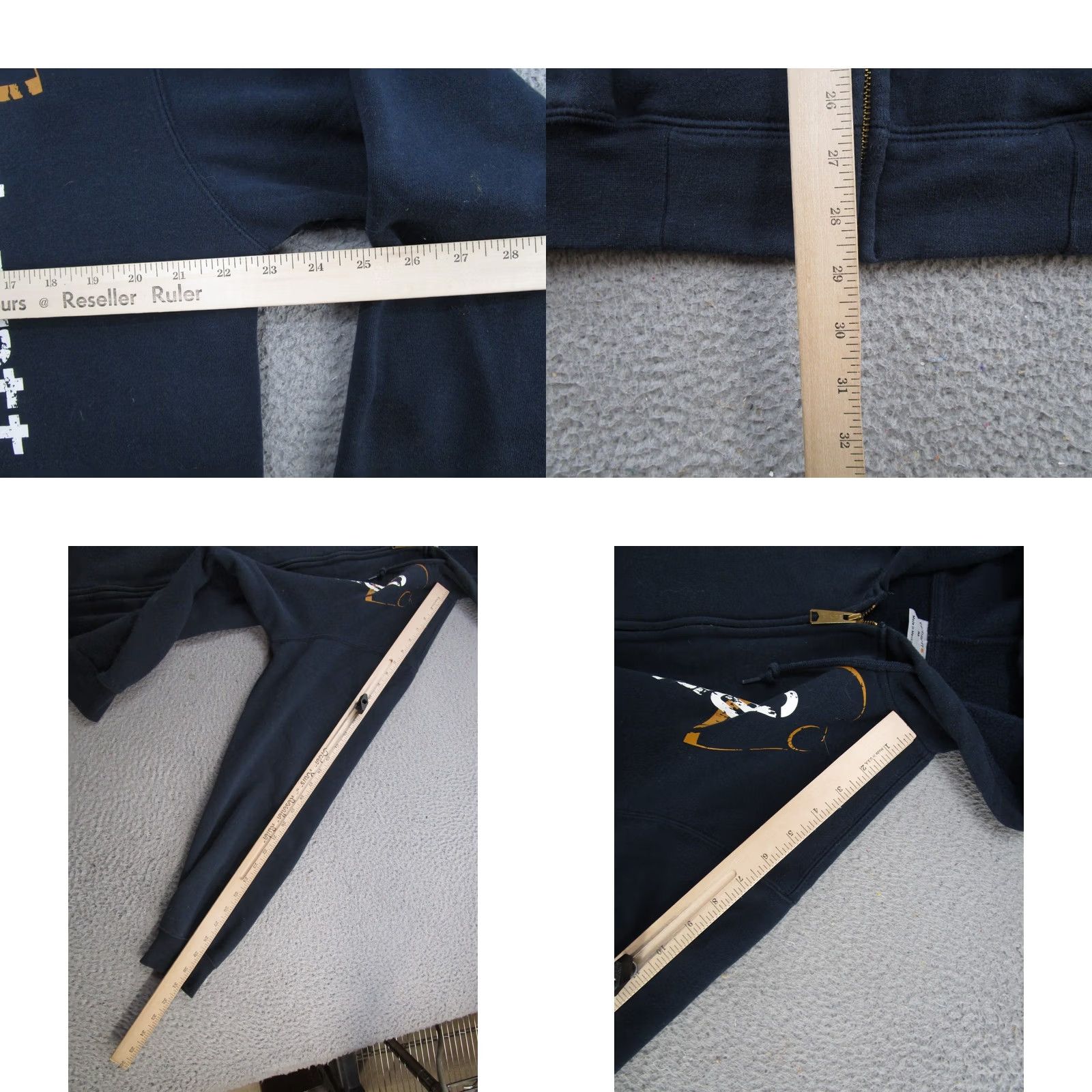 Carhartt VINTAGE Carhartt Full Zip Hoodie Mens M Blue Cotton Fleece Hooded Sweatshirt 90s Sports Style, Read, Regular Fit Size US M / EU 48-50 / 2 - 8 Thumbnail