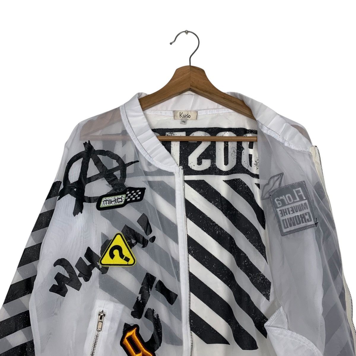 Japanese Brand KUSO Printed Polyester Light Jacket #2766-C125 Size M / US 6-8 / IT 42-44 - 10 Thumbnail