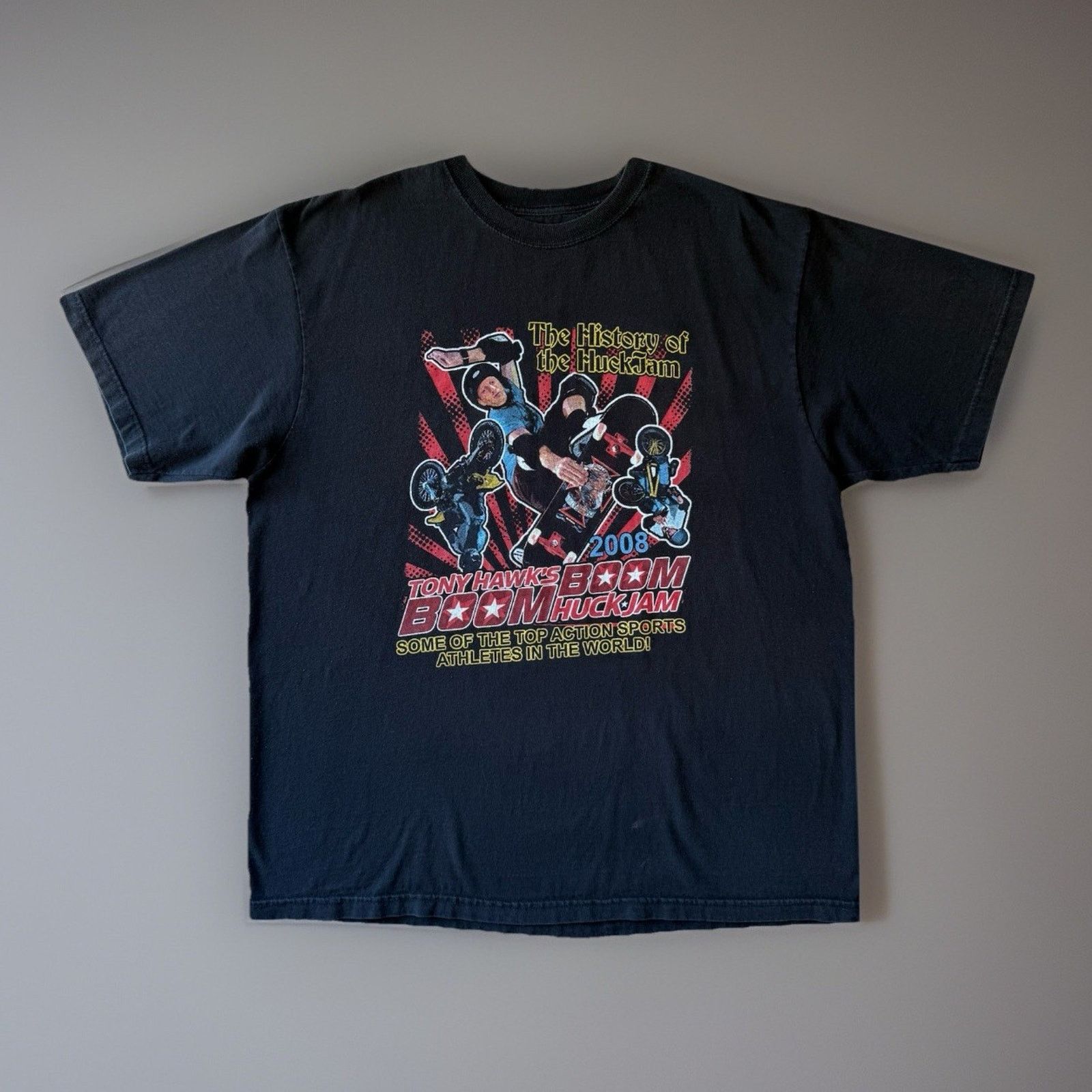 Tony Hawk Vintage Tony Hawk Boom Bom Huckjam Shirt XL Black Y2K Size US XL / EU 56 / 4 - 1 Thumbnail