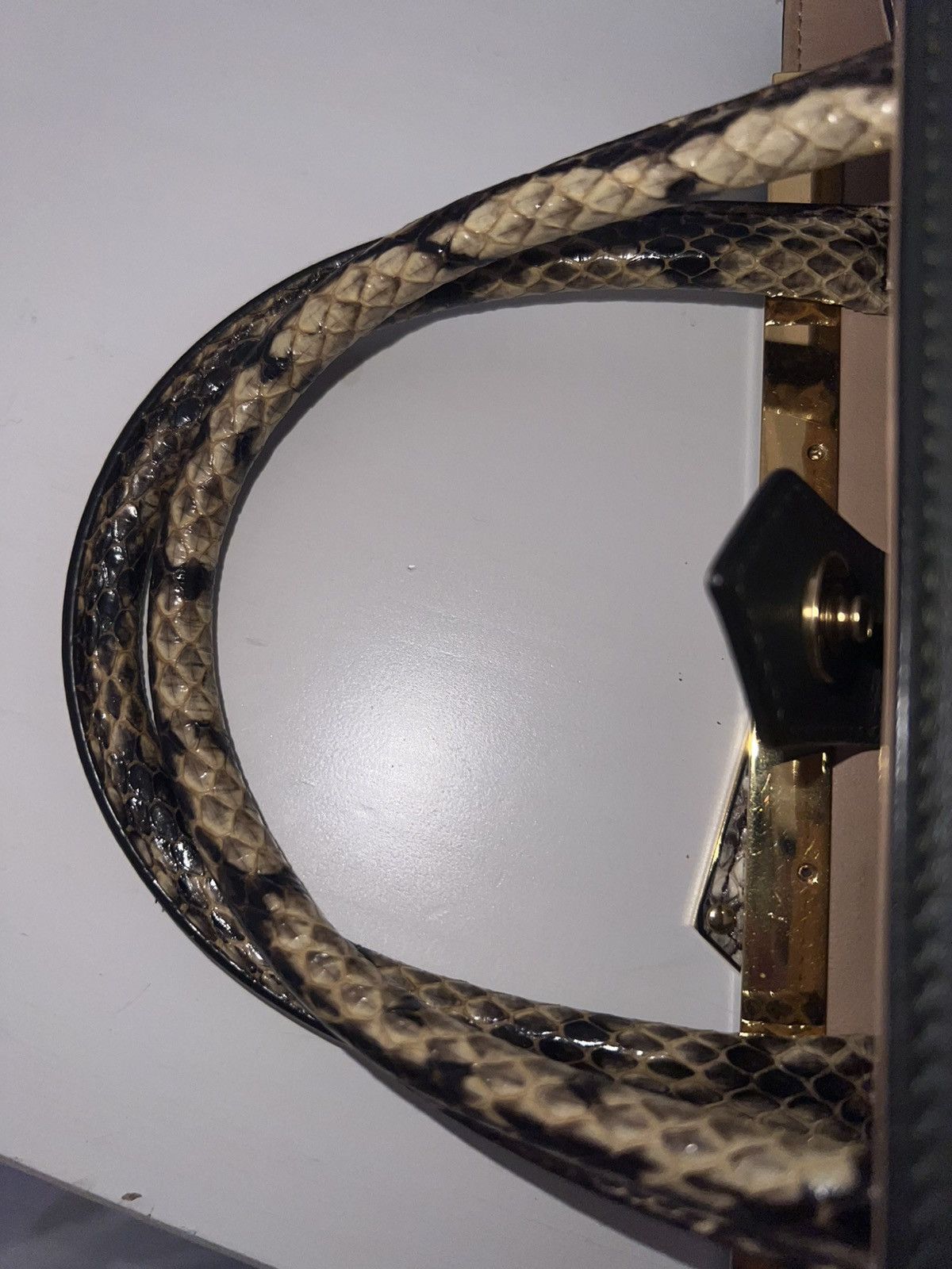 Fendi Fendi 2Jours Green Leather, Snakeskin Handle Limited Edition Size ONE SIZE - 9 Thumbnail