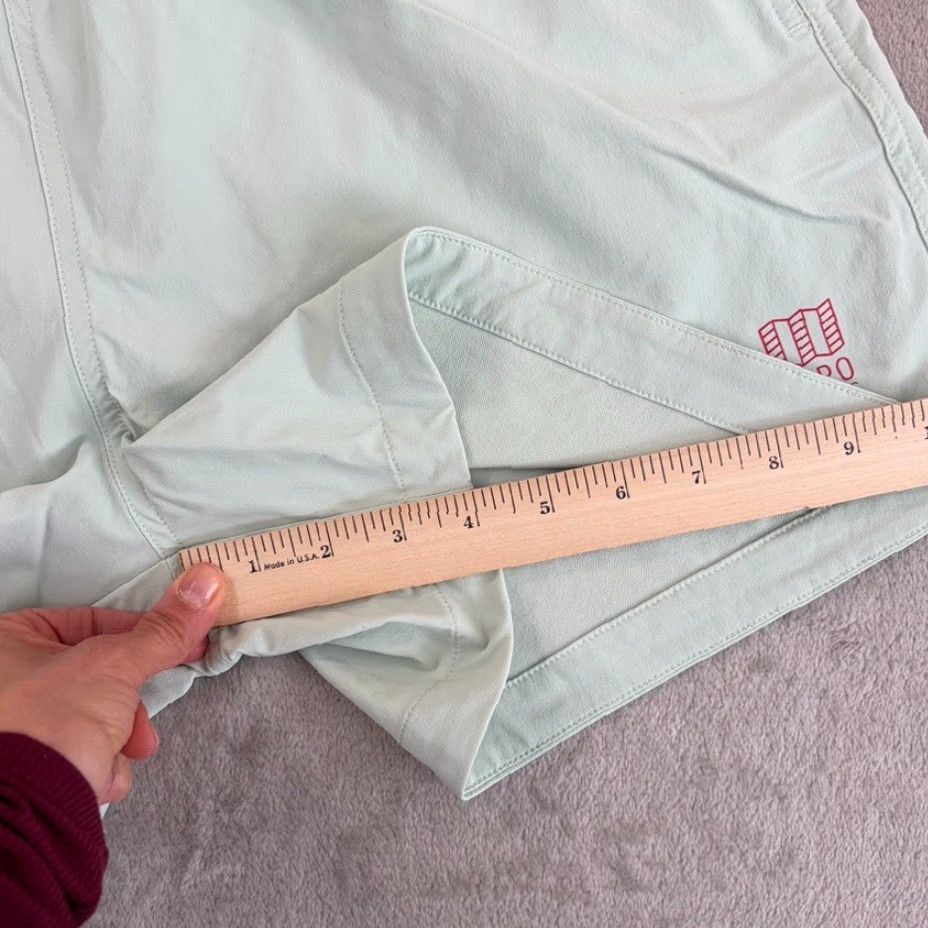 Topo Designs Topo Designs Performance Bermuda Shorts Women L Green Stretch 4" Relaxed Fit Activewear Hiking Logo NL VN Designer Modern Size 36" / US 14 / IT 50 - 6 Thumbnail