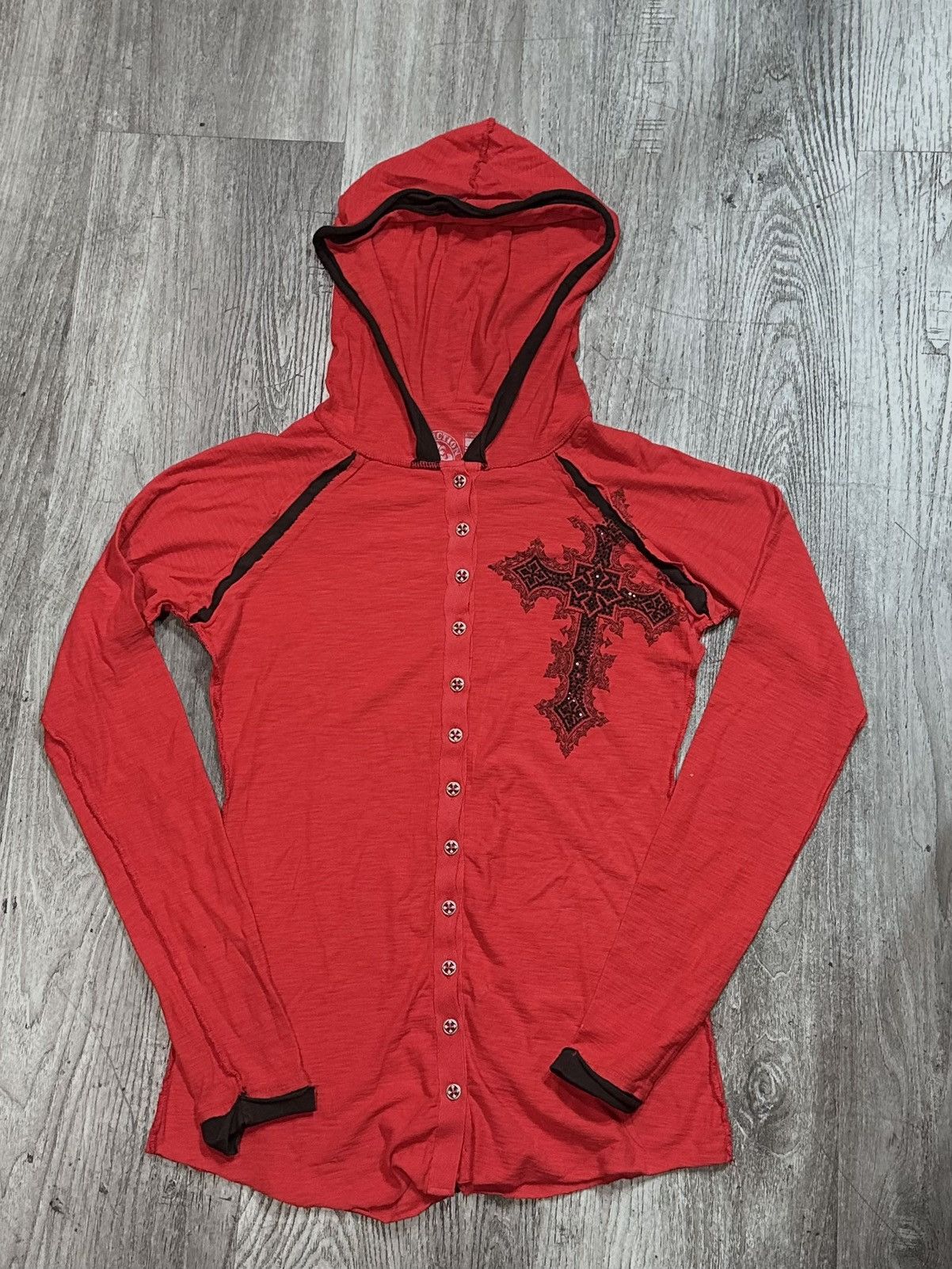 Affliction × Vintage “ELITIST BUTTON-UP HOODIE “Affliction Size M / US 6-8 / IT 42-44 - 1 Thumbnail