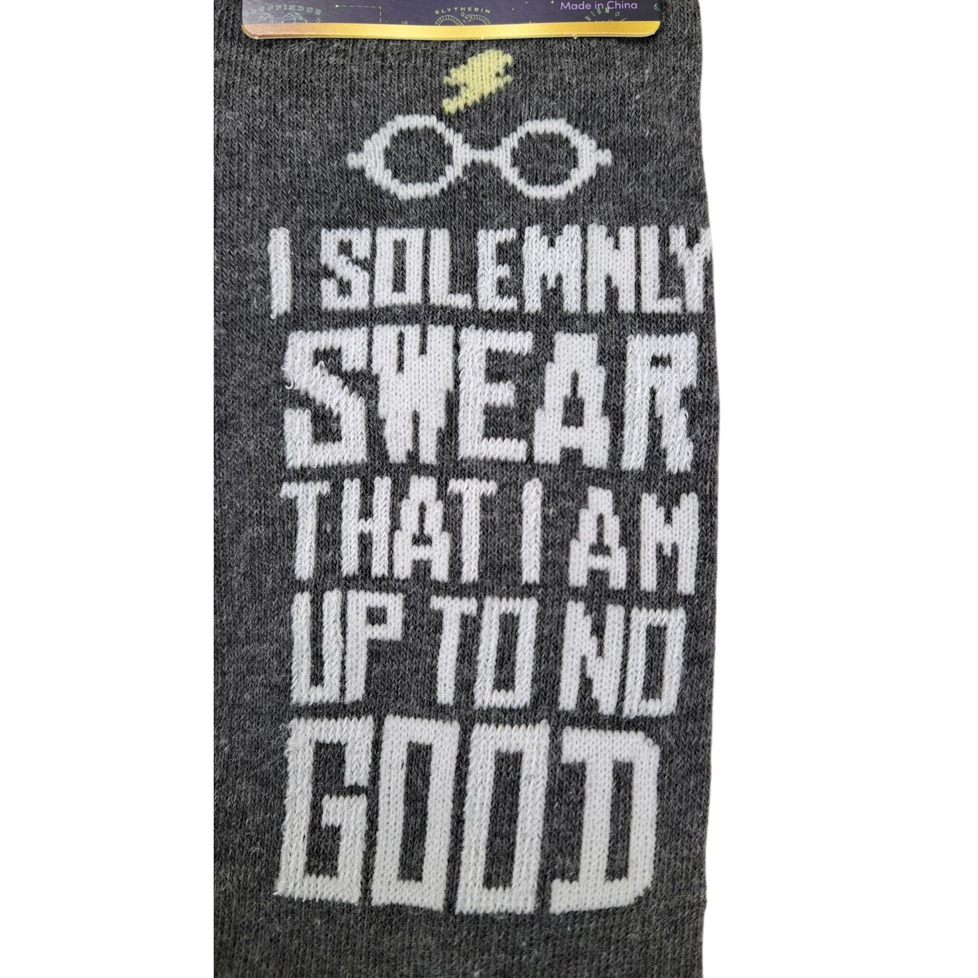 Warner Bros Harry Potter Socks 2 Pairs Up To No Good Broomstick Wizard Size ONE SIZE - 3 Thumbnail