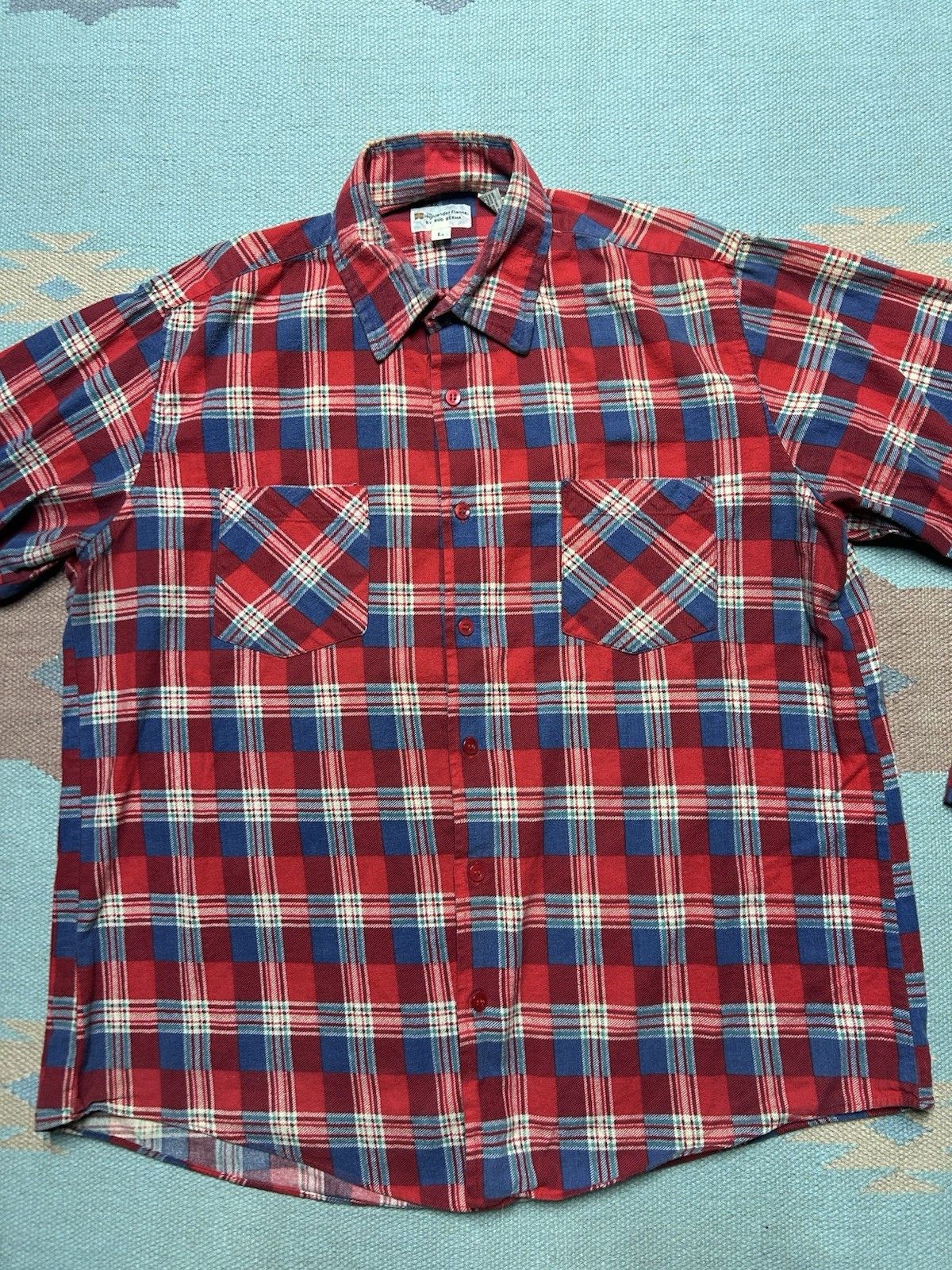 Vintage Vintage flannel shirt brushed cotton soft plaid large Size US L / EU 52-54 / 3 - 2 Thumbnail