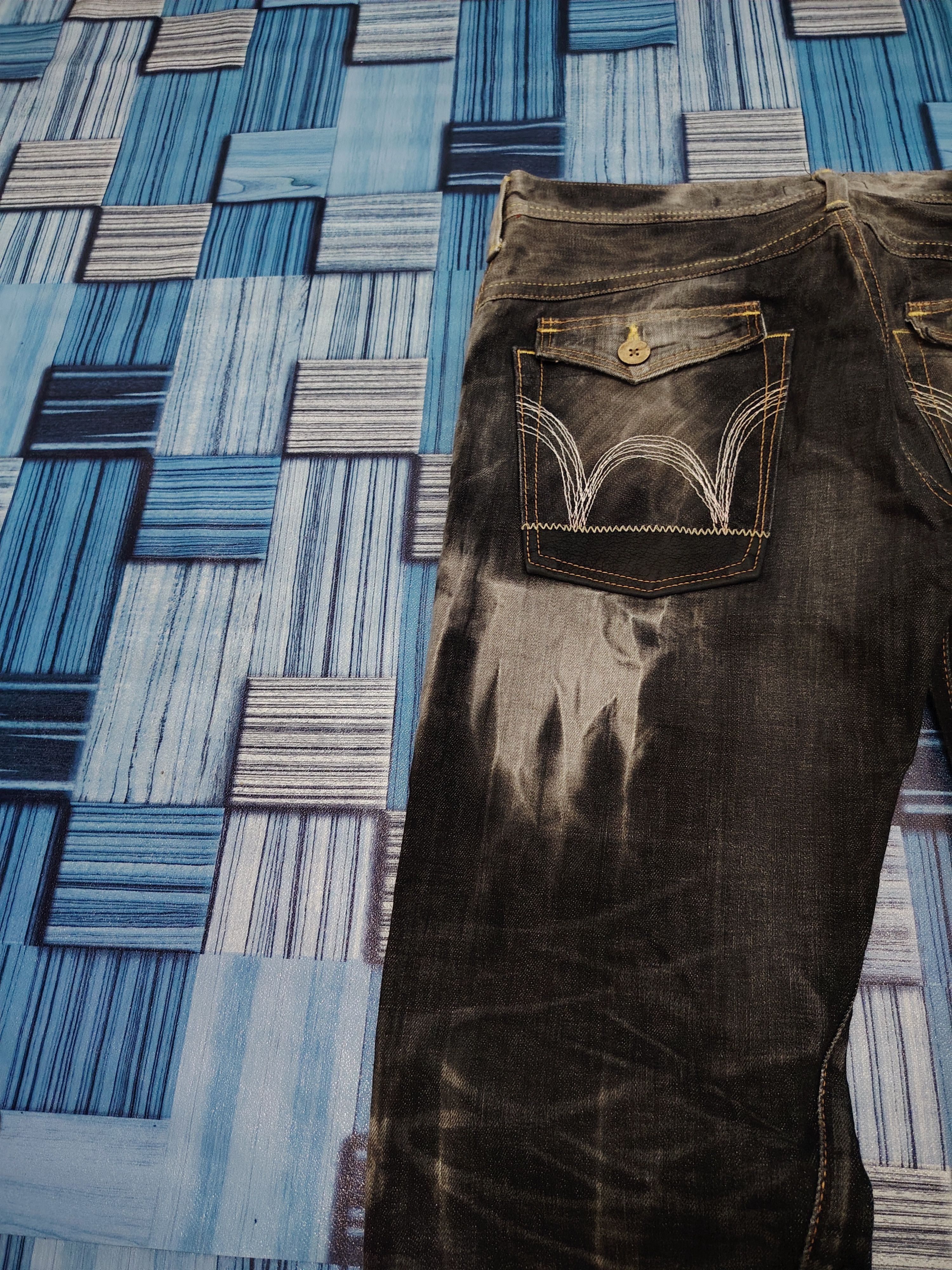 Who Decides War Japanese Edwin Flared Jeans Distressed Denim Size US 34 / EU 50 - 22 Thumbnail