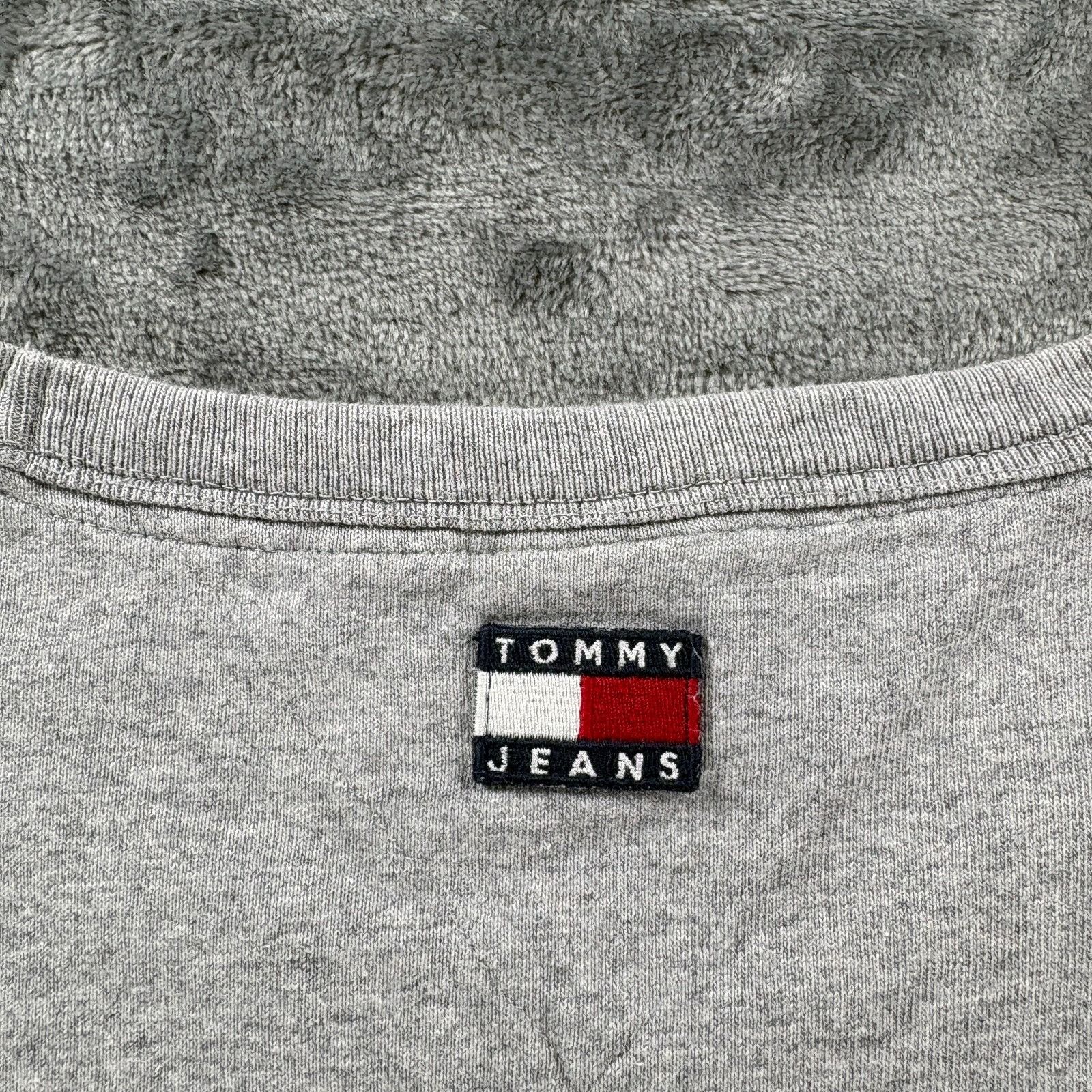 Tommy Hilfiger Tommy Jeans T Shirt Men XL Gray Logo Flag Graphic Short Slee Size US XL / EU 56 / 4 - 7 Thumbnail