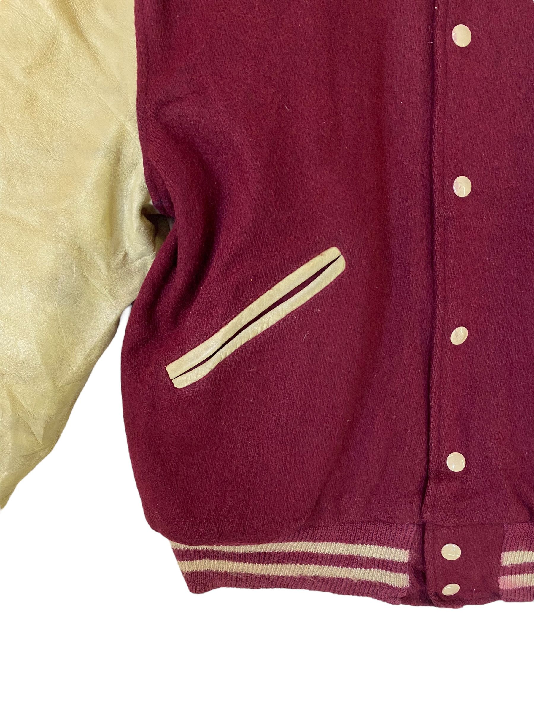 Vintage 60s 70s Butwin leather varsity jacket Size US M / EU 48-50 / 2 - 6 Thumbnail