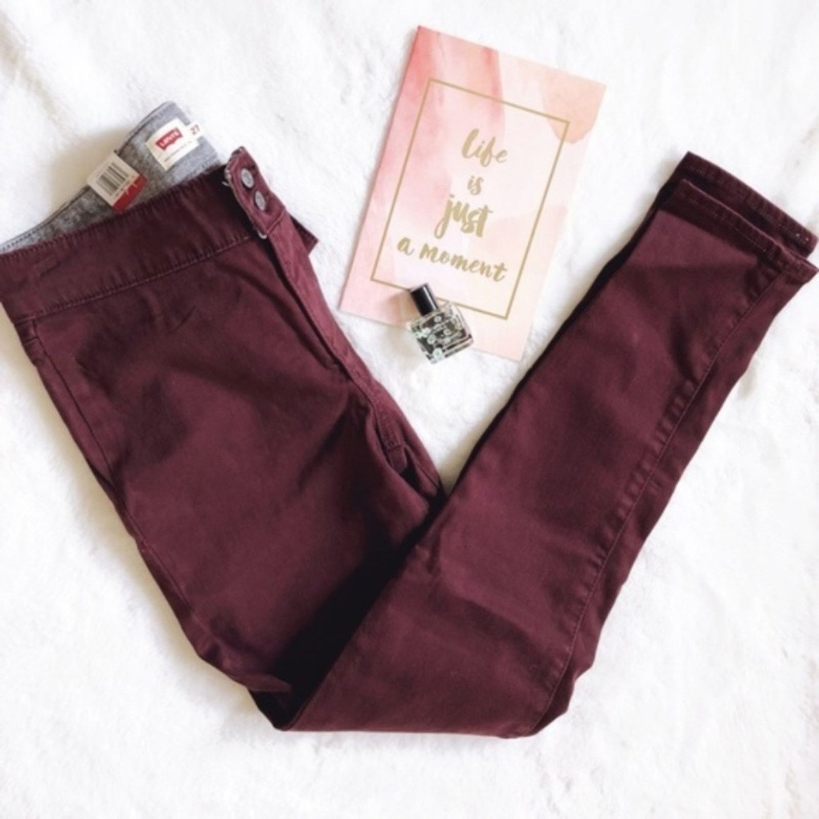 Levi's Levi's On The Move Skinny Maroon 27x28 Jeans Size 27" / US 4 / IT 40 - 7 Thumbnail