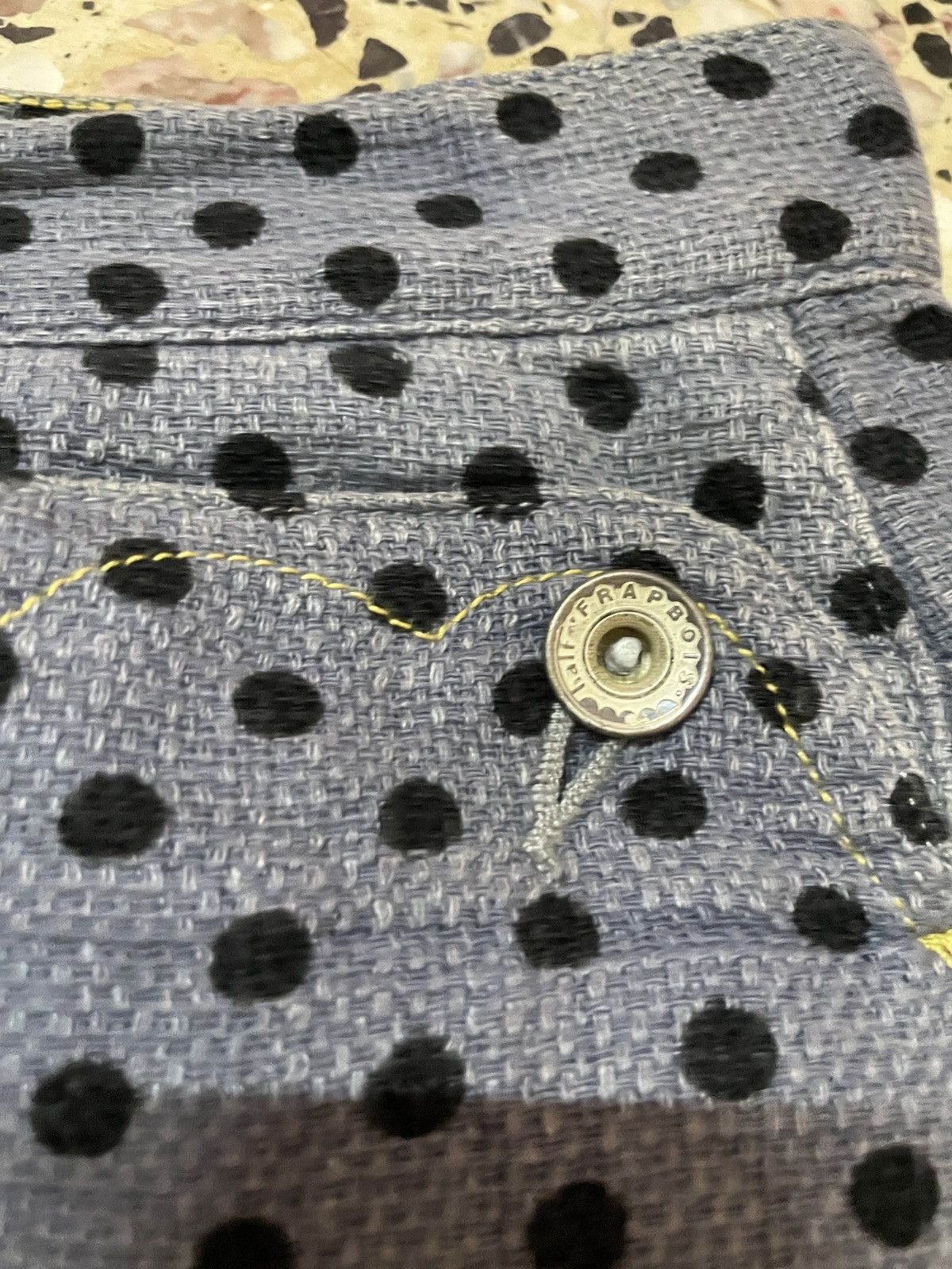 Frapbois Frapbois Japan Half Double Knee Polkadot Distressed Pants Size US 32 / EU 48 - 8 Thumbnail