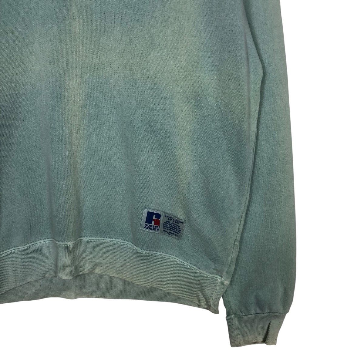Japanese Brand Vintage Russell Athletic Green Sweatshirt FadedWash Crewneck Size US M / EU 48-50 / 2 - 6 Thumbnail