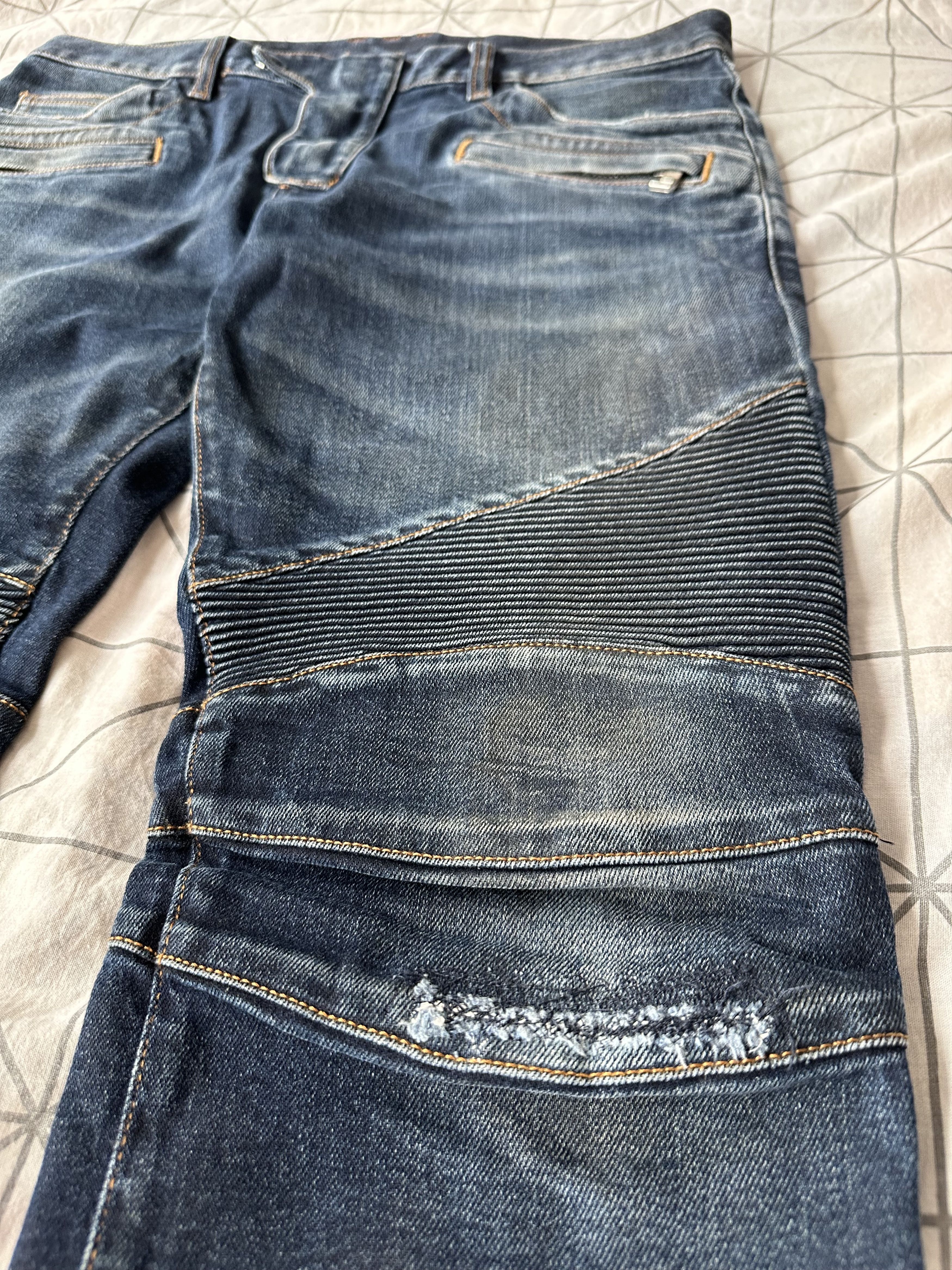 Balmain FW16 Balmain Dark Navy Biker Jeans Made In Japan Rousteing Size US 32 / EU 48 - 3 Thumbnail