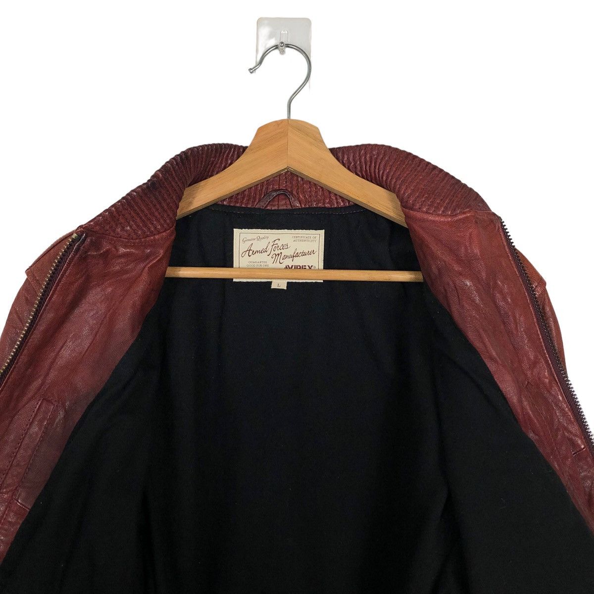 Avirex 🔥90’s VINTAGE GEUINE LEATHER BOMBER JACKET AVIREX USA Size US L / EU 52-54 / 3 - 11 Thumbnail