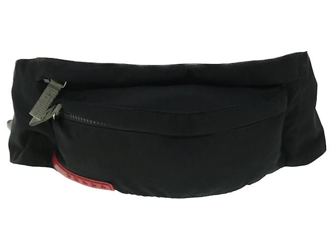 Prada PRADA Sports Waist Bag Nylon Black Red Size ONE SIZE - 7 Thumbnail