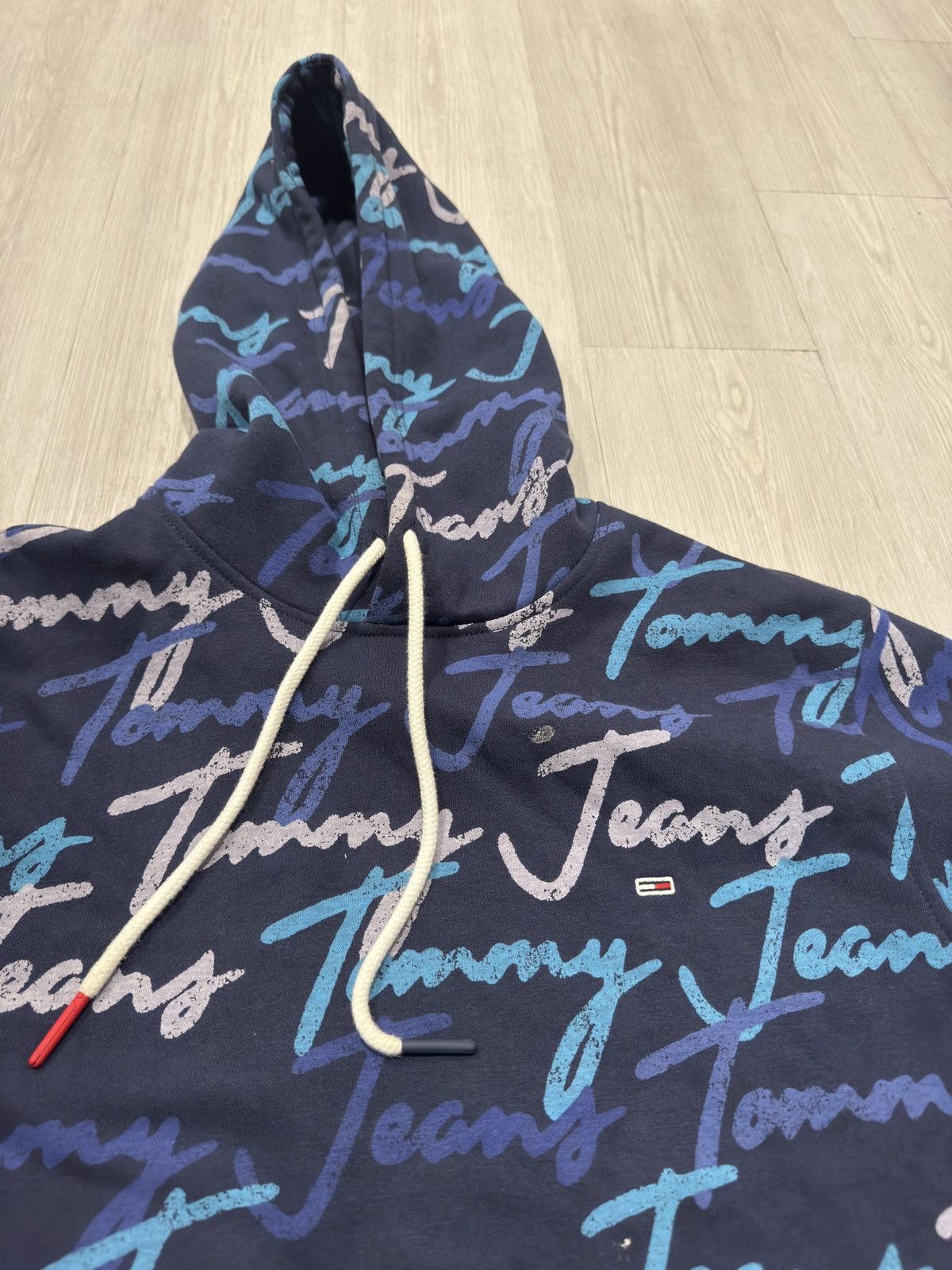 Tommy Hilfiger × Vintage Navy Multi Tommy Hilfiger Hoodie Size US M / EU 48-50 / 2 - 4 Thumbnail