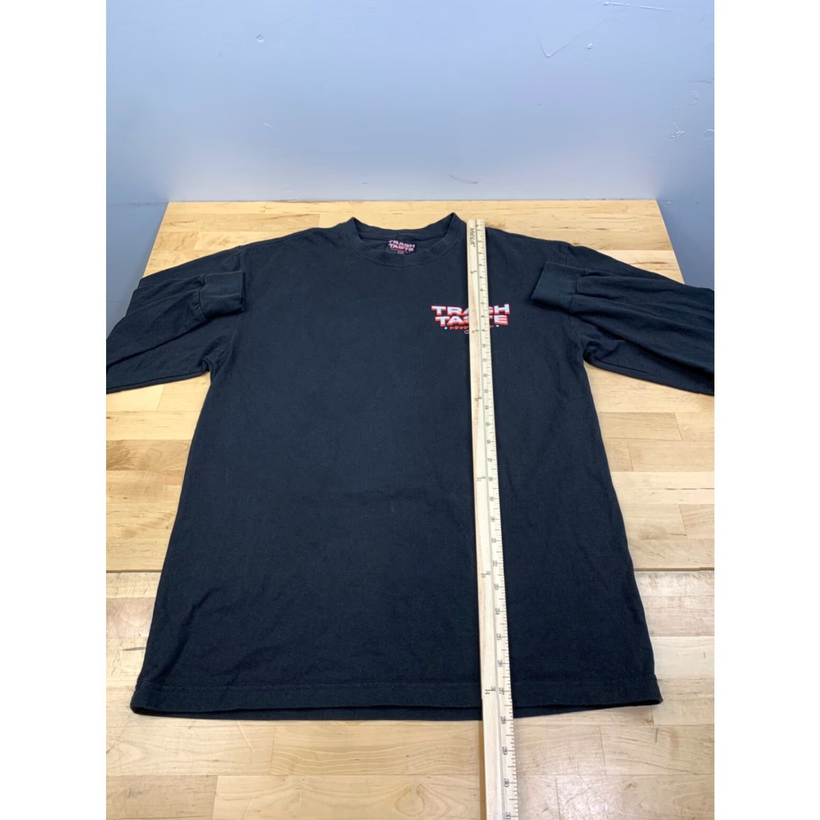 Vintage Trash Taste Long Sleeve Shirt Men S Black Anime Pullover 90s 00s Smiley Size US S / EU 44-46 / 1 - 6 Thumbnail