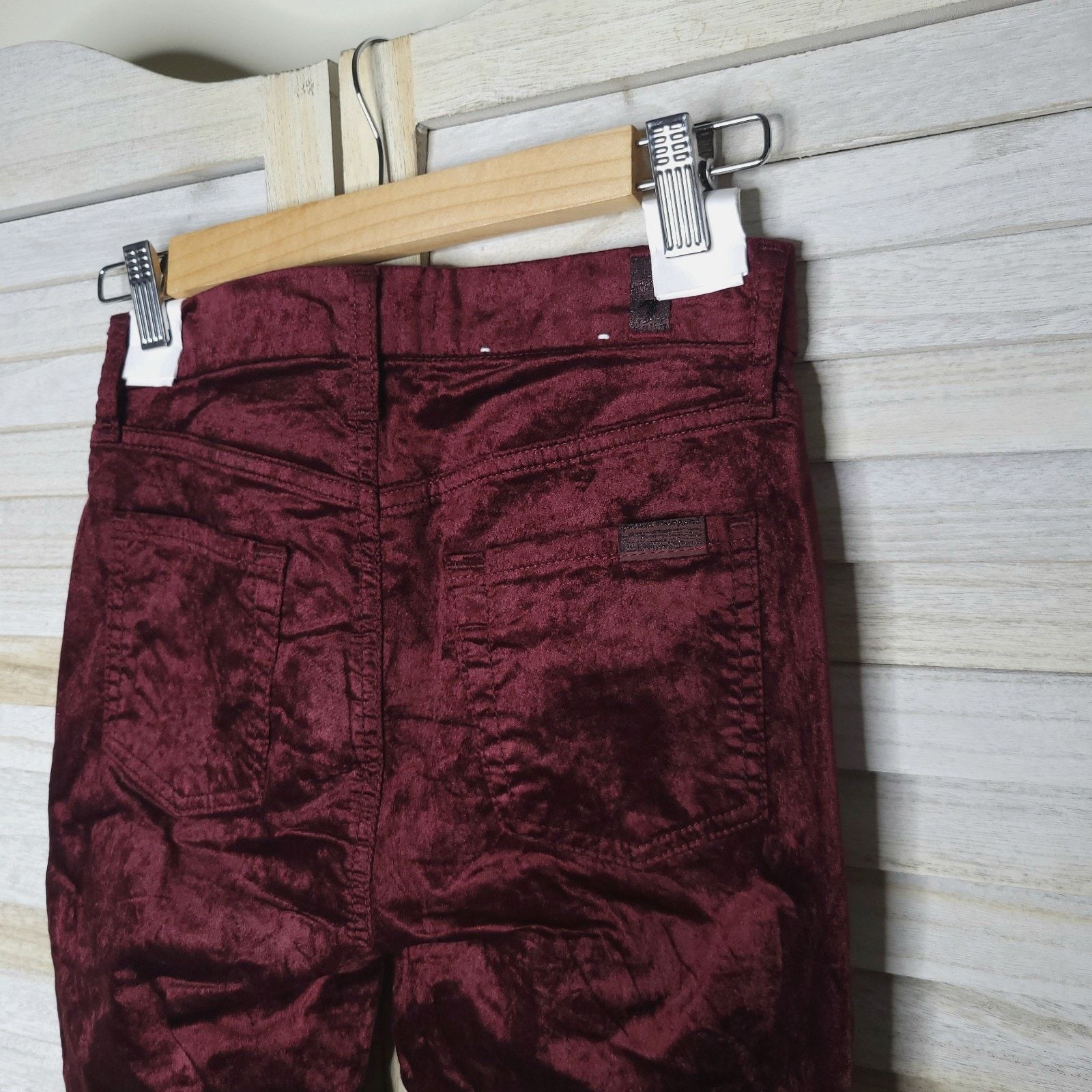 7 For All Mankind 7 For All Mankind Velvet Skinny Jeans Size 25 in Wine Size 25" / US 0 / IT 36 - 9 Thumbnail