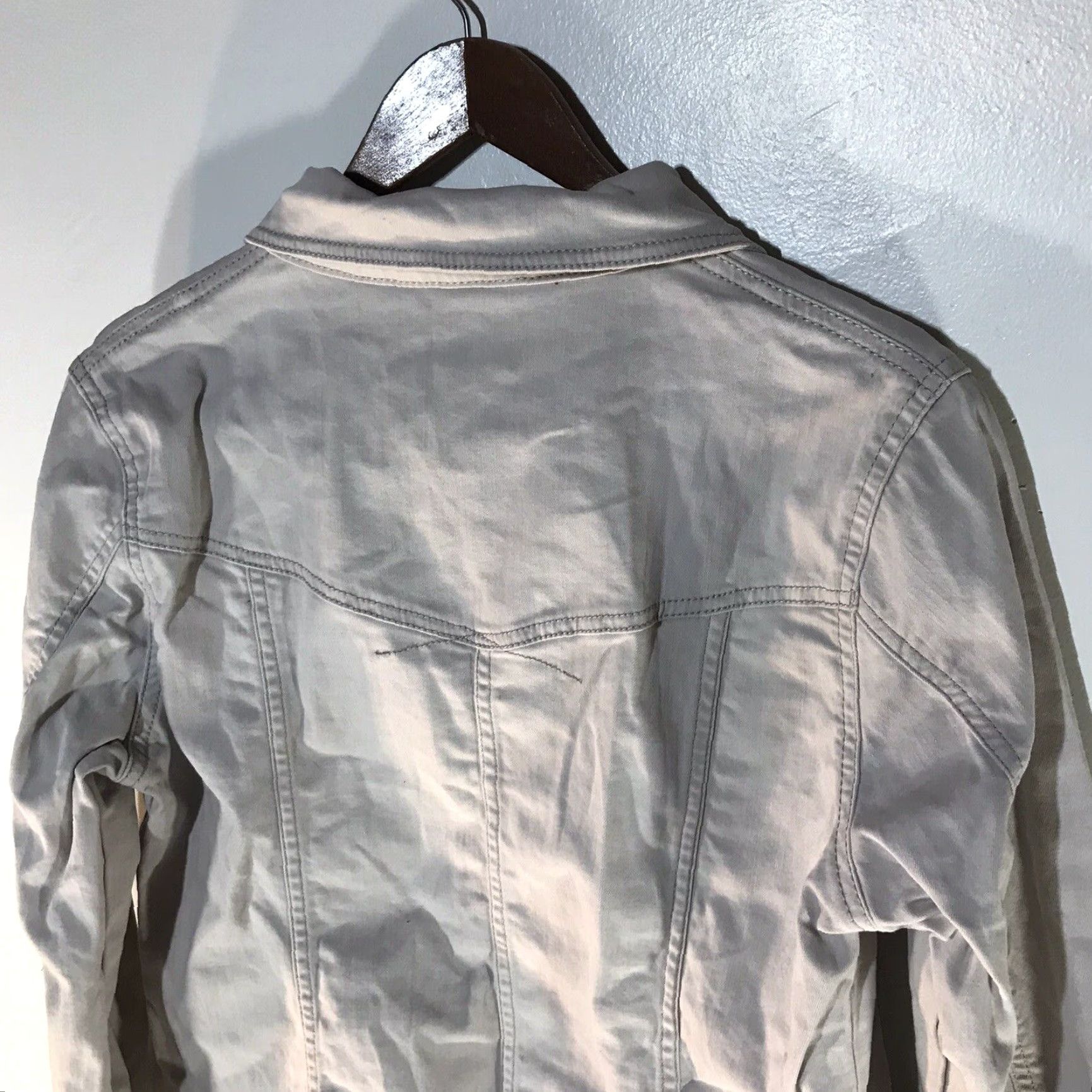 Vintage Lee Riders Women's Beige Cotton Spandex Mid-Length Jacket Fall Winter Casual Coat Size M Size M / US 6-8 / IT 42-44 - 5 Thumbnail