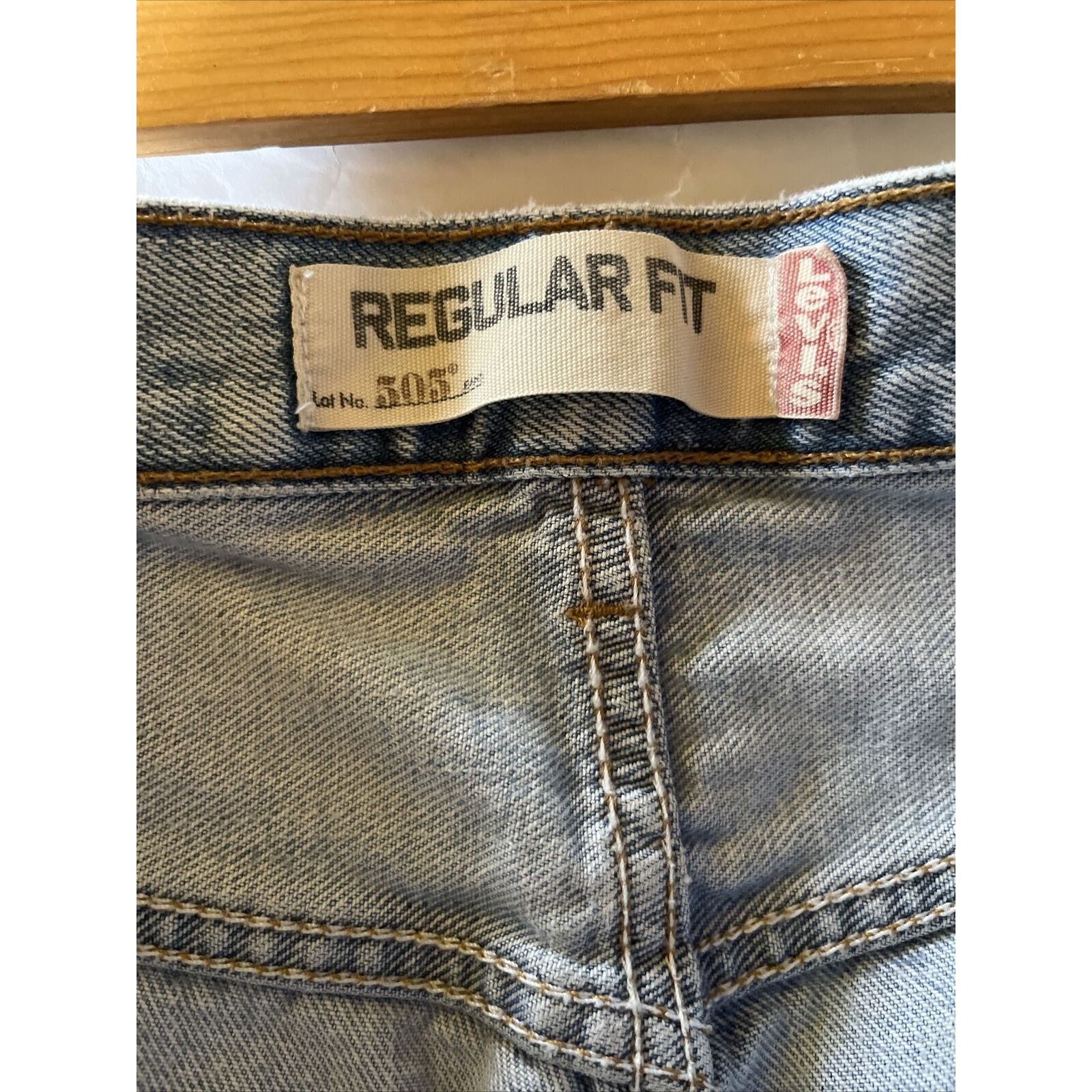 Levi's Levi’s 505 Jeans Mens 32x30 Light Wash Denim Cotton Blue Size US 32 / EU 48 - 13 Thumbnail