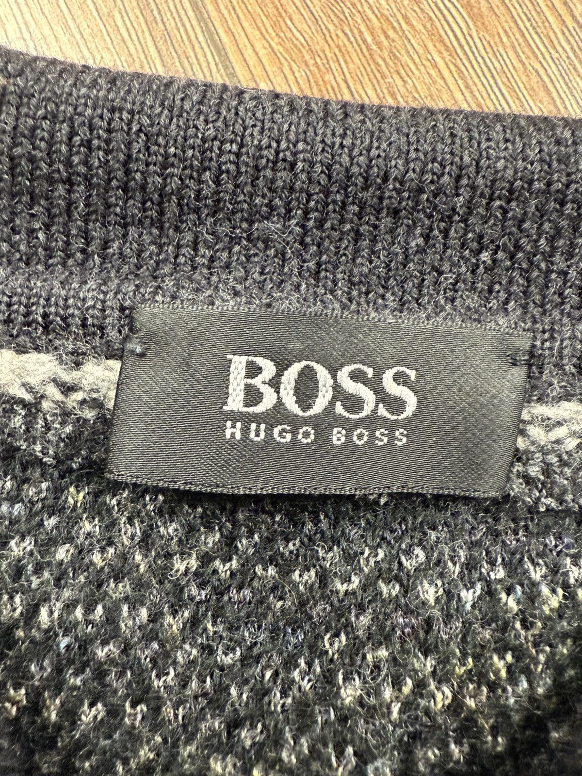 Hugo Boss Hugo Boss Vintage Wool Pattern Knit Polo Sweater 54 Italy Size US M / EU 48-50 / 2 - 5 Thumbnail