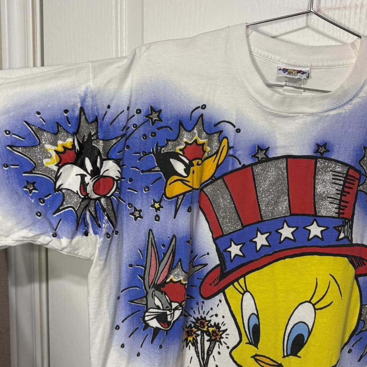 Warner Bros 1995 Tweety Bird Patriotic All Over Print Size US XL / EU 56 / 4 - 3 Thumbnail