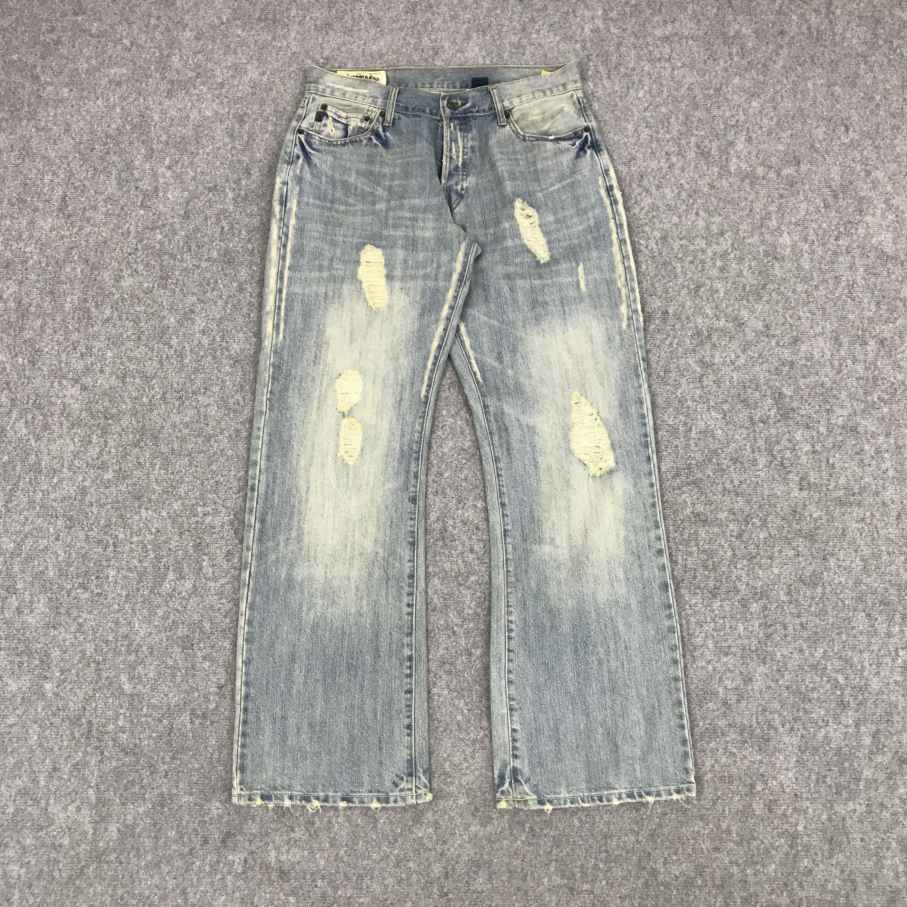 Abercrombie & Fitch BAGGY DENIM ABERCROMBIE AND FITHC DISTRESSED JEANS PANT Size US 32 / EU 48 - 1 Thumbnail