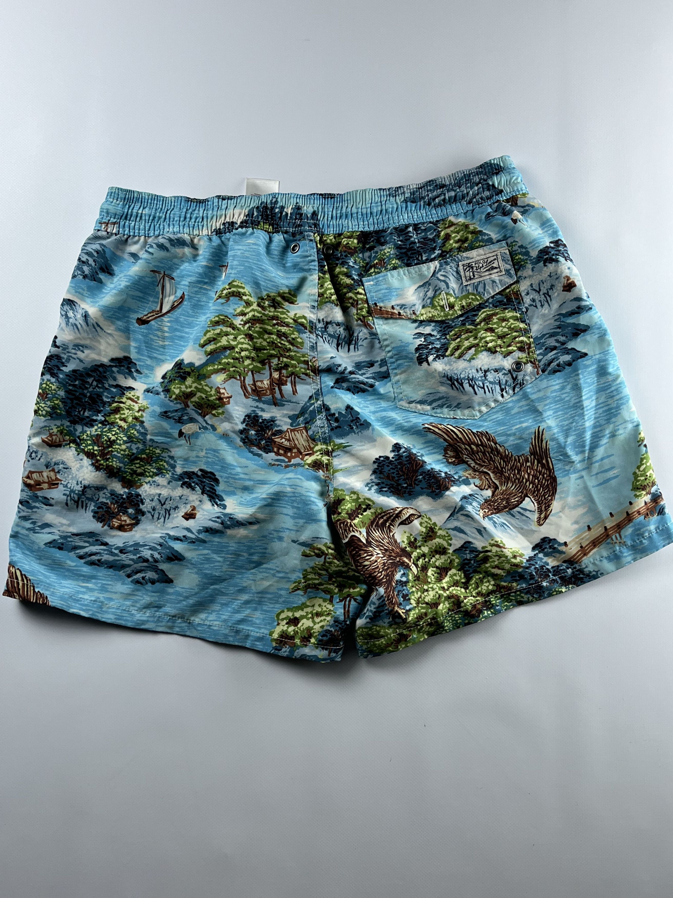 Polo Ralph Lauren × Ralph Lauren × Vintage Polo Ralph Lauren Swim Trunks Size US L / EU 52-54 / 3 - 3 Thumbnail