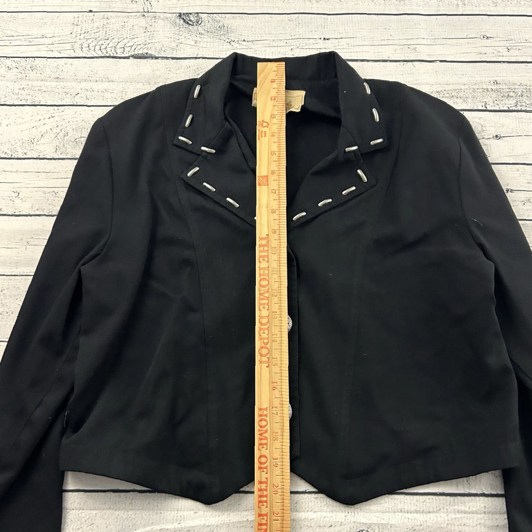 Vintage VINTAGE New Frontier Western Jacket Womens Large Black Cropped Size L / US 10 / IT 46 - 5 Thumbnail